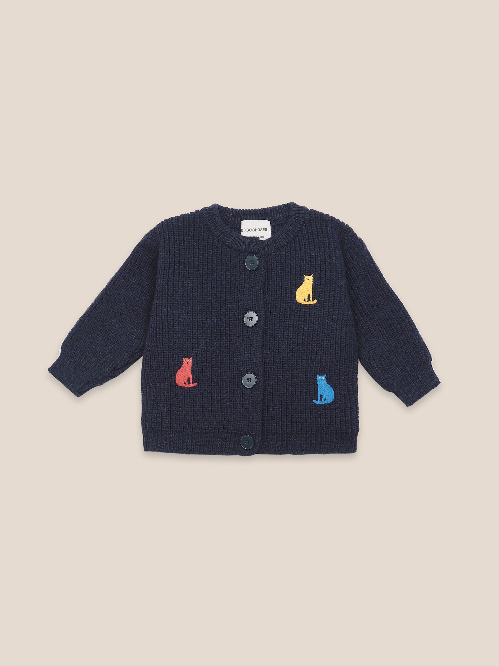 Baby Boys Twilight Blue Cats Cardigan