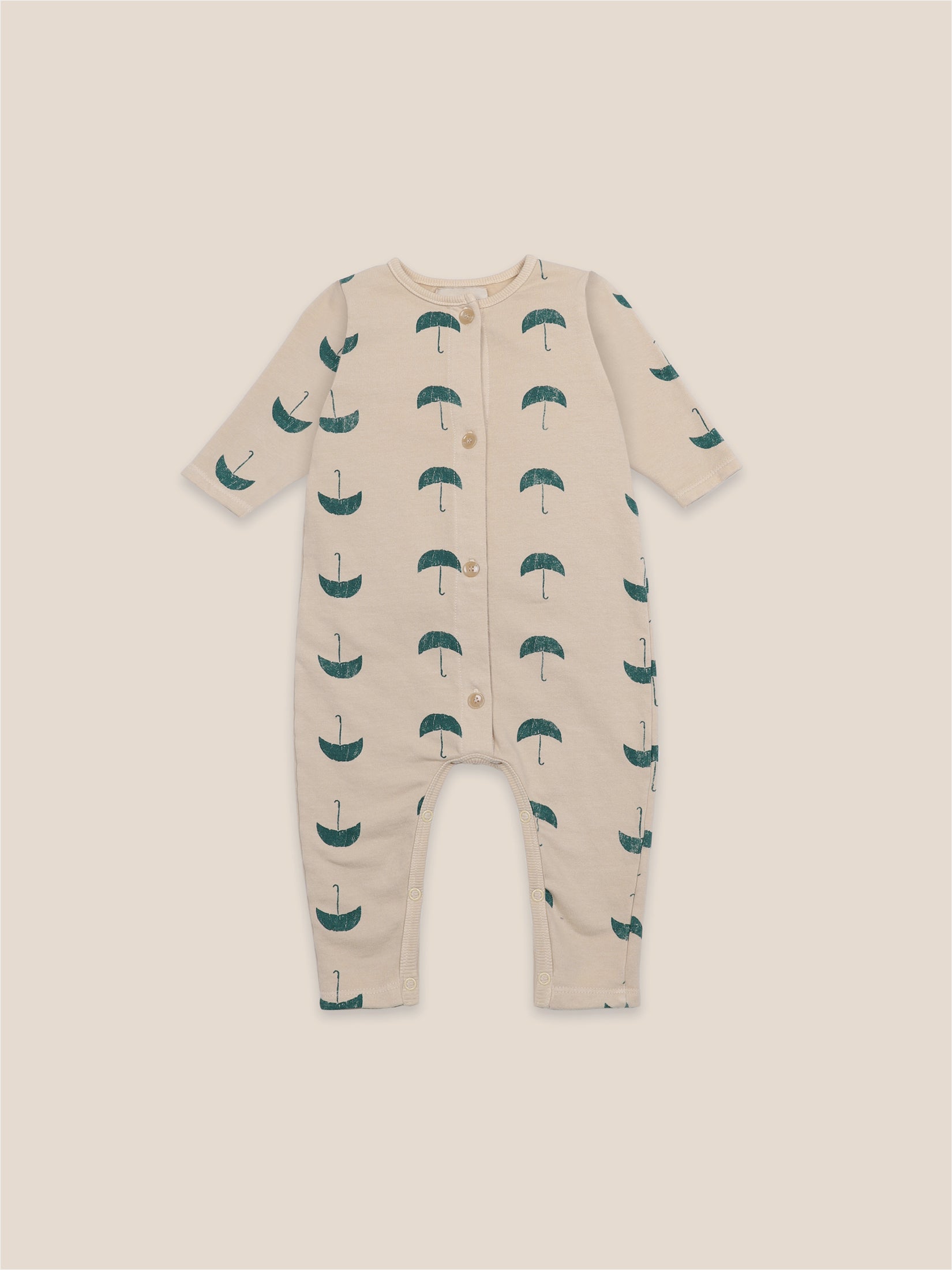 Baby Boys Brown Rice Umbrellas Rompers