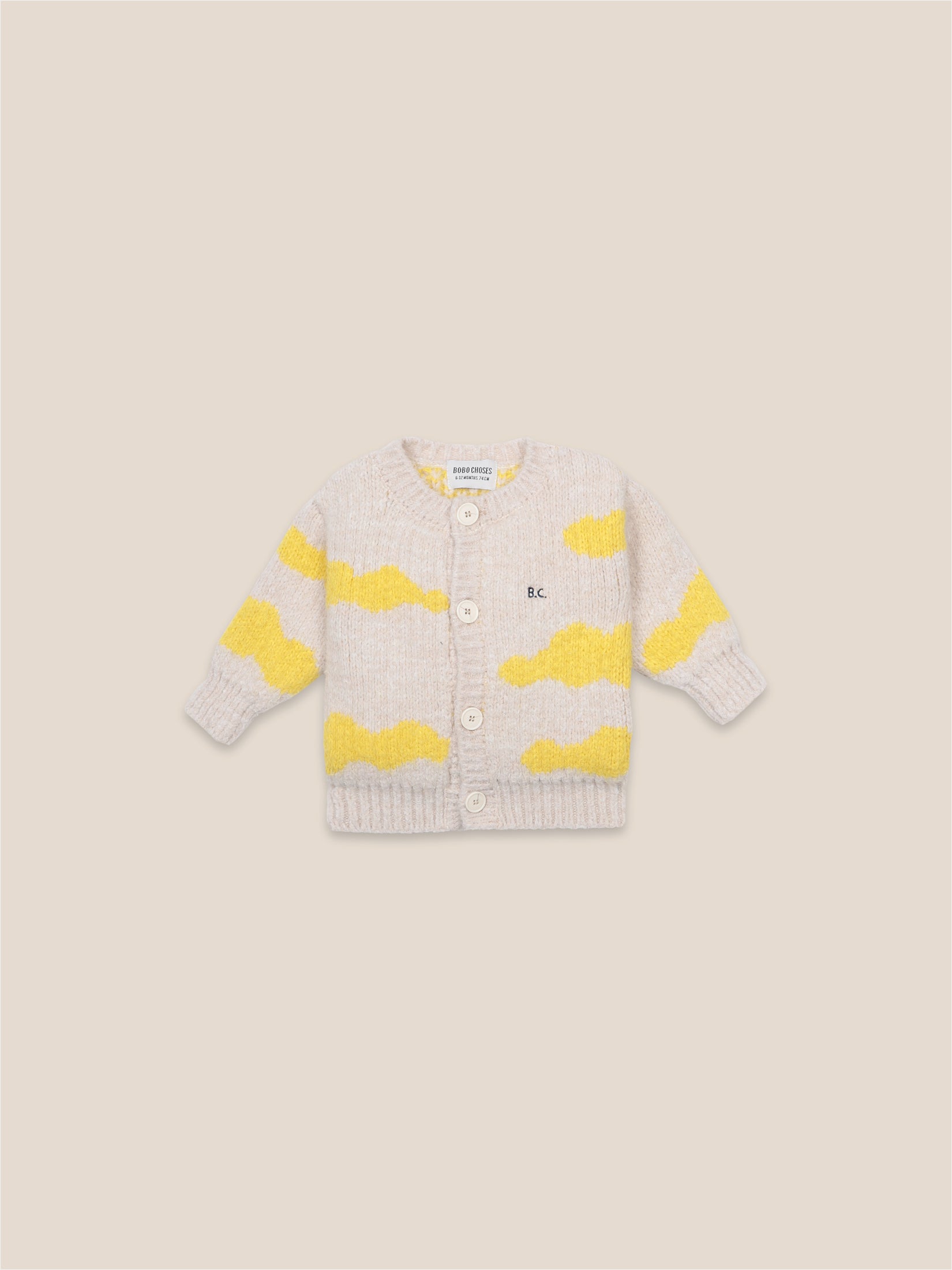 Baby Boys Pristine Clouds All Over Cardigan