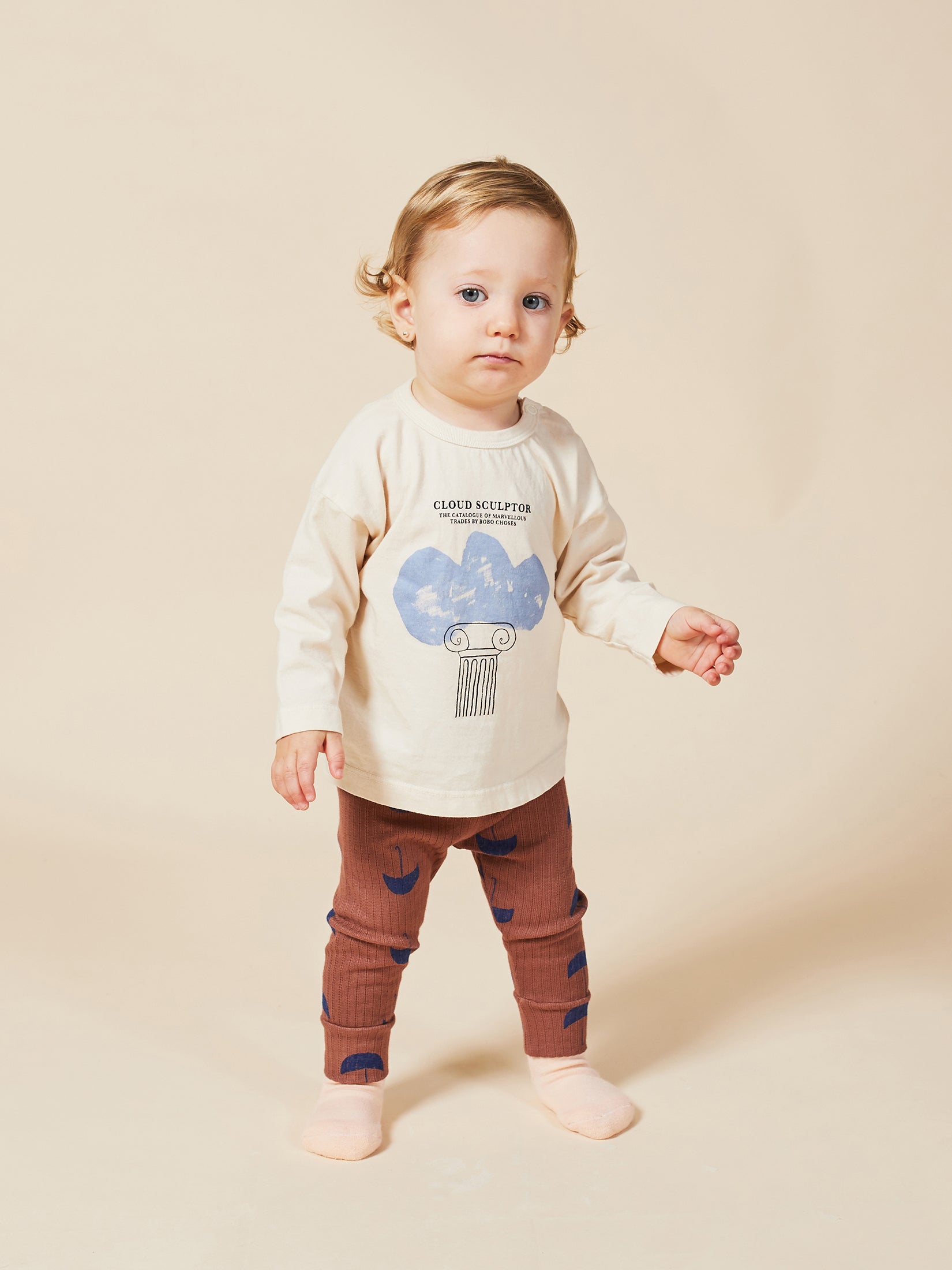 Baby boys Pristine Cloud Sculptor Organic Cotton T-Shirt