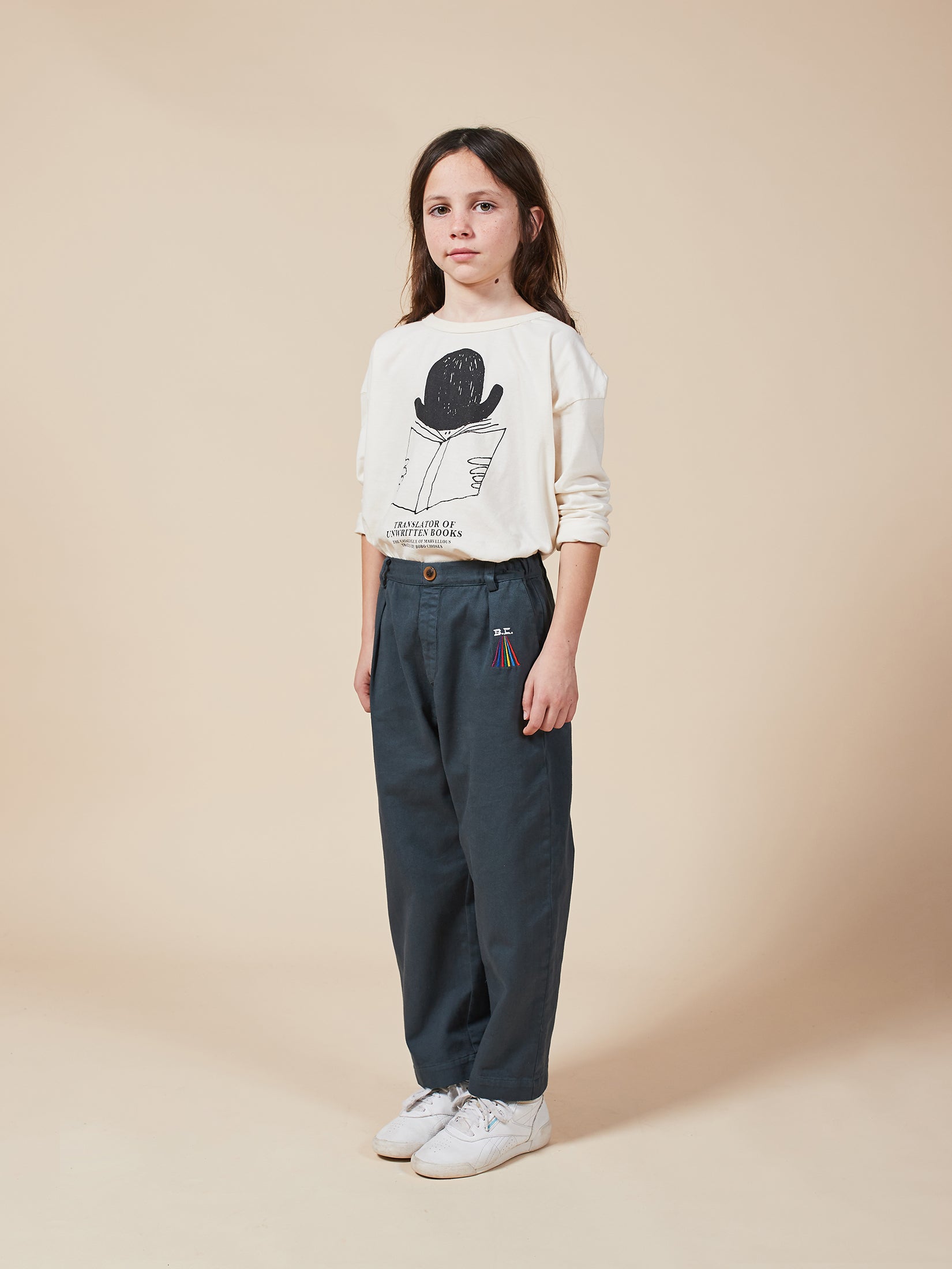 Boys Pristine White Translator Organic Cotton T-Shirt