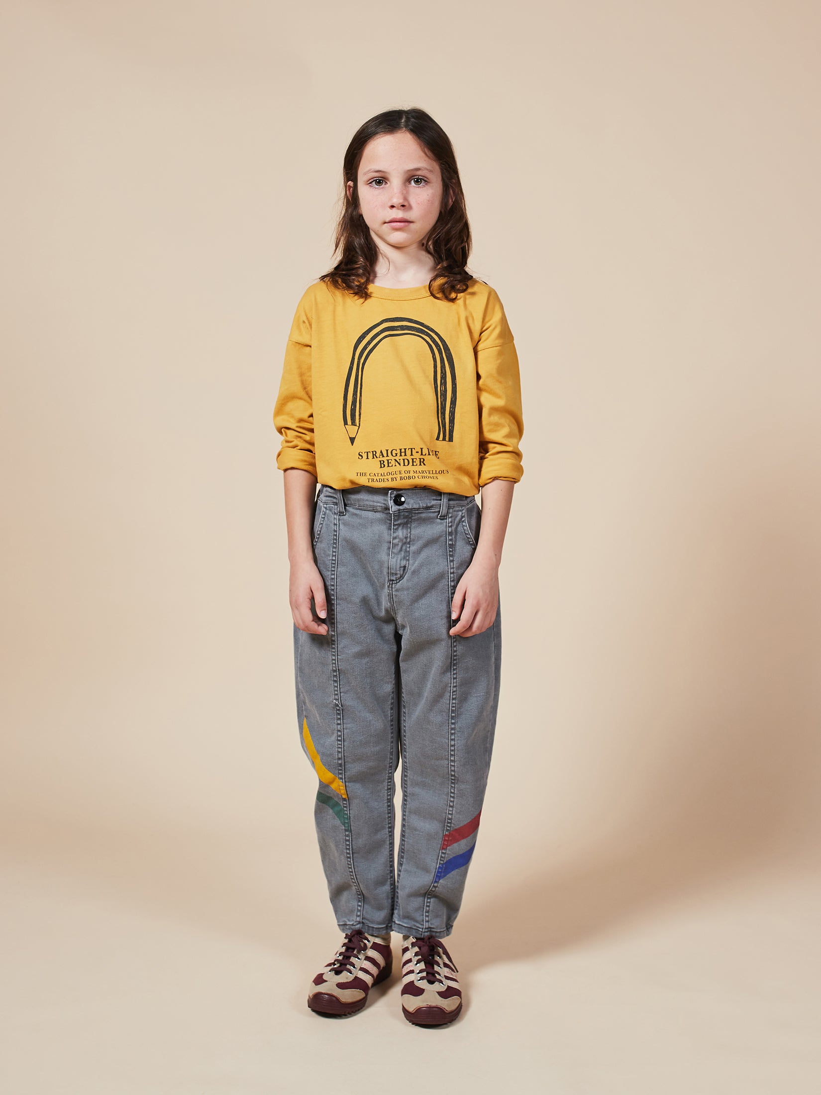 Boys Sunflower Straight Line Bender Organic Cotton T-Shirt