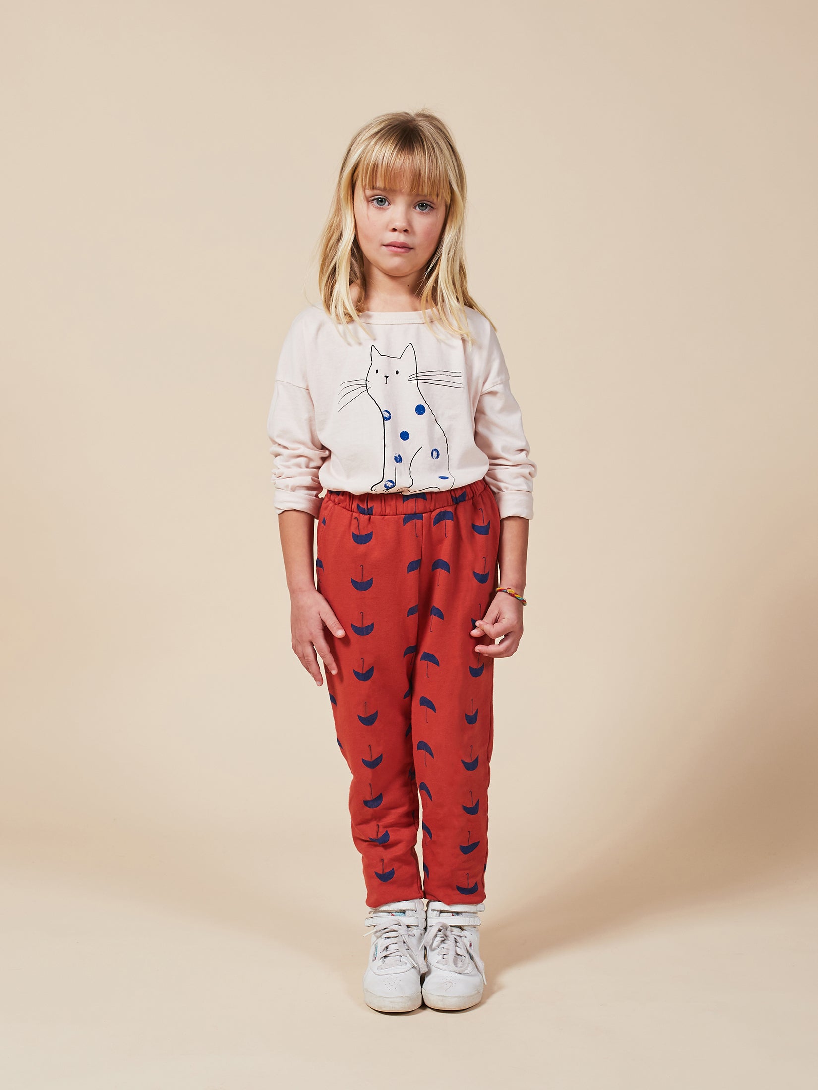 Boys Cream Tan Cat Organic Cotton T-Shirt