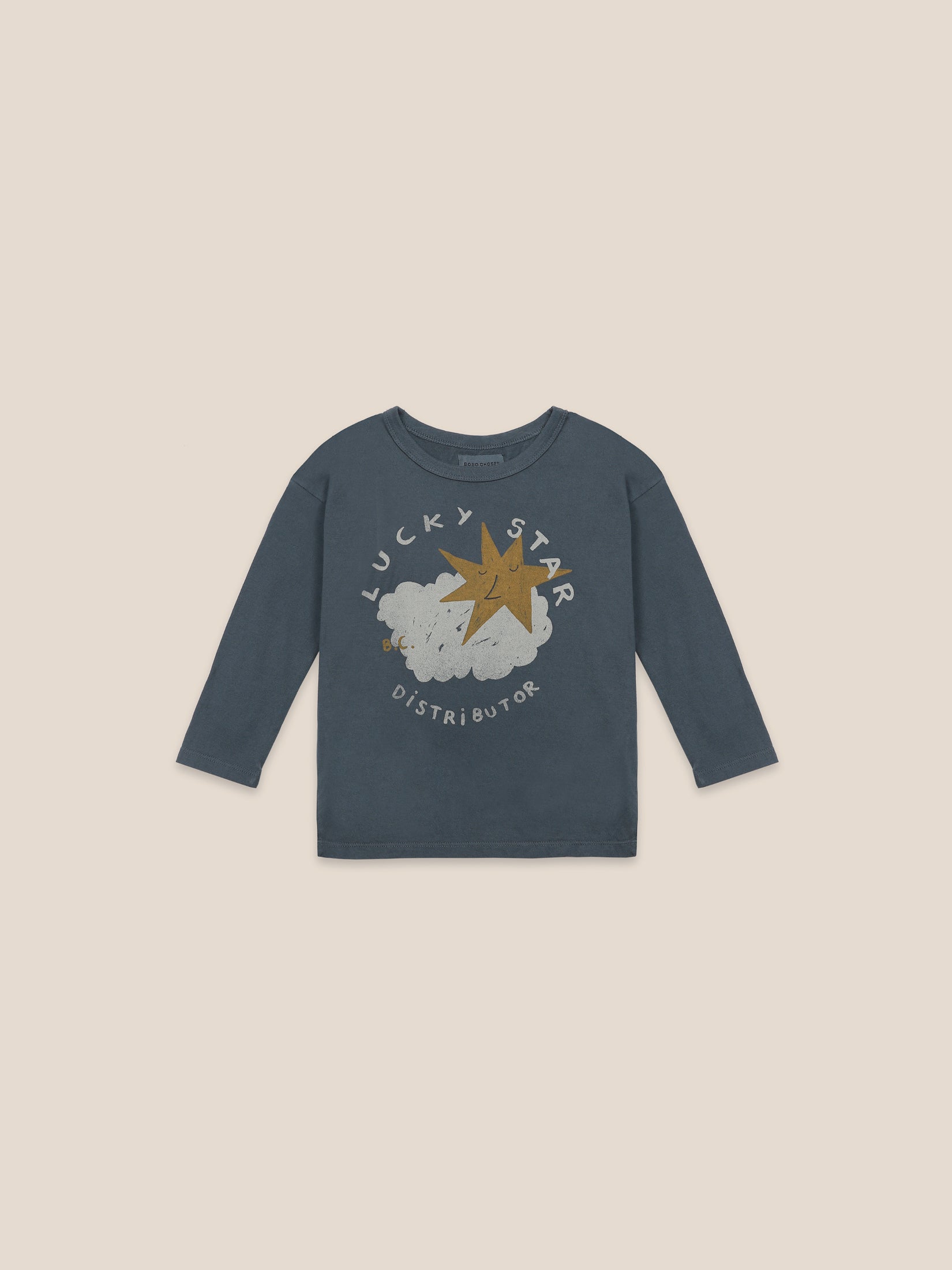 Boys Midnight Navy Lucky Star Organic Cotton T-Shirt