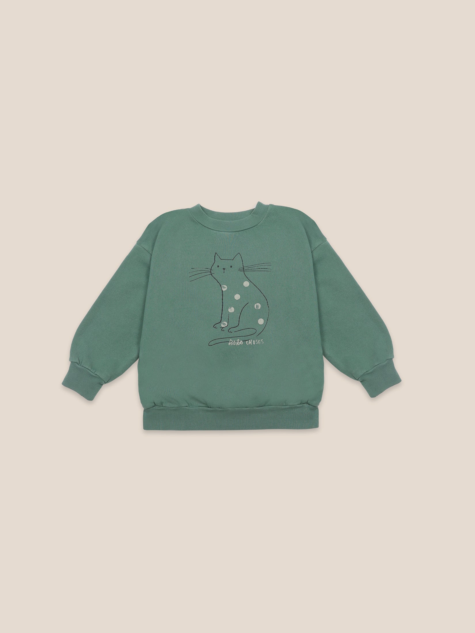 Boys Greener Pastures Cat Organic Cotton Sweatshirt