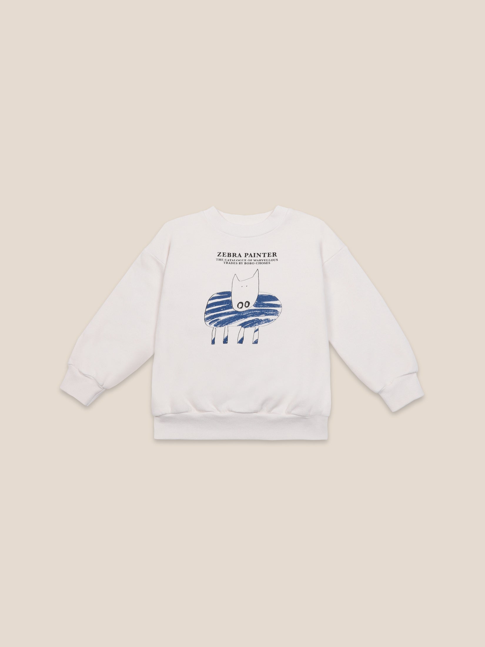 Boys Pristine Zebra Painter Organic Cotton Sweatshirt