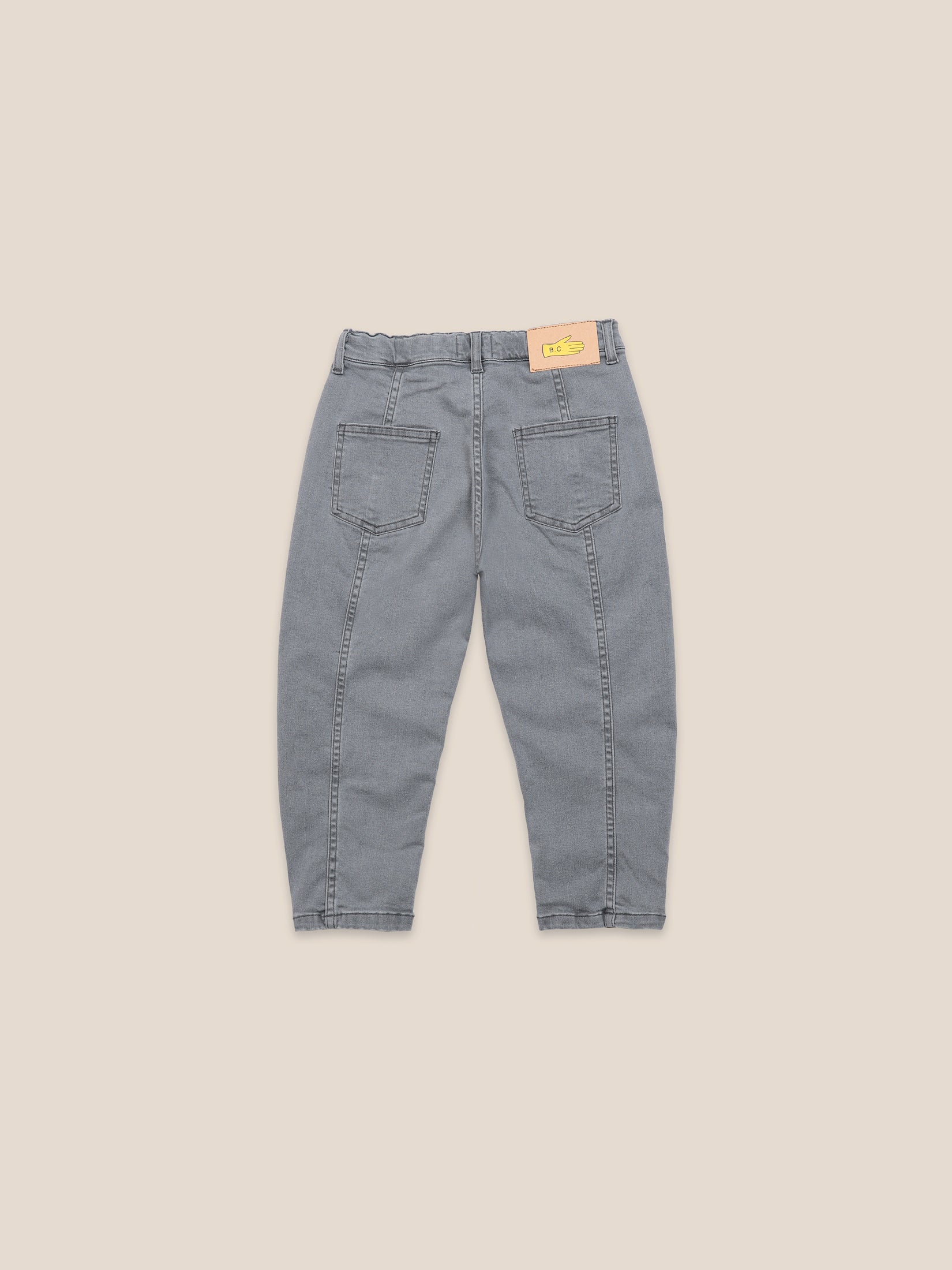 Boys & Girls Grey Multicolor Denim Trousers