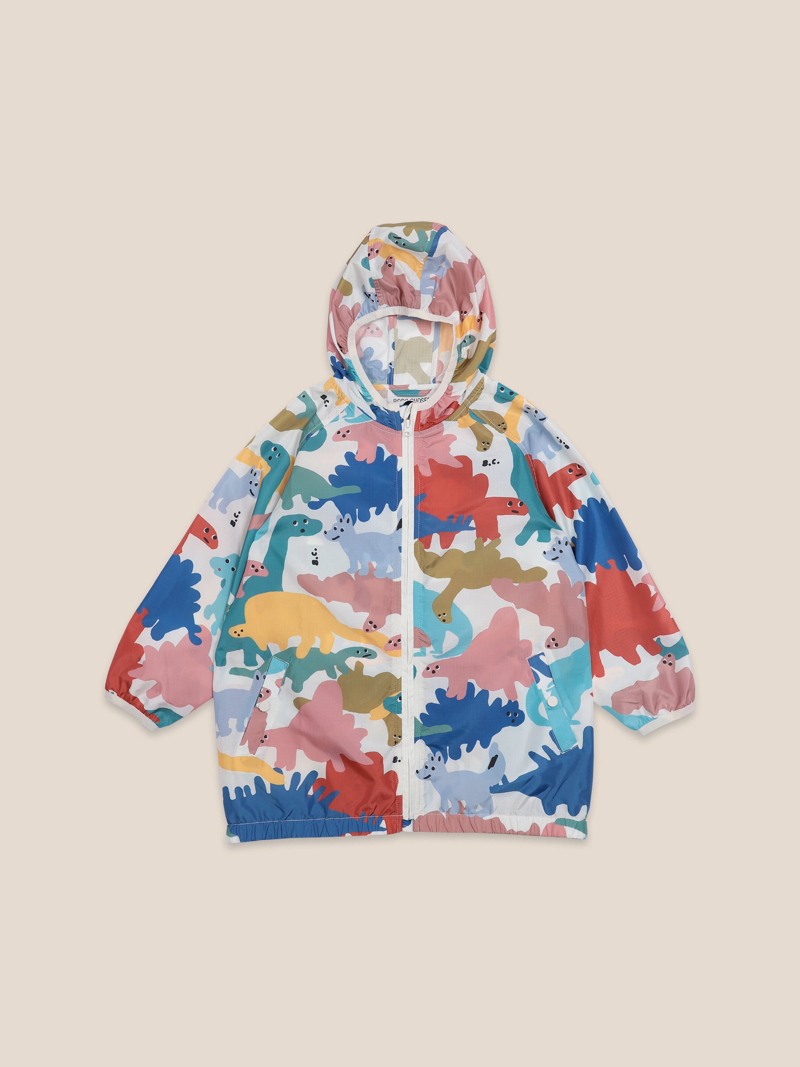 Boys & Girls Brown Rice Dinos All Over Rain Jacket