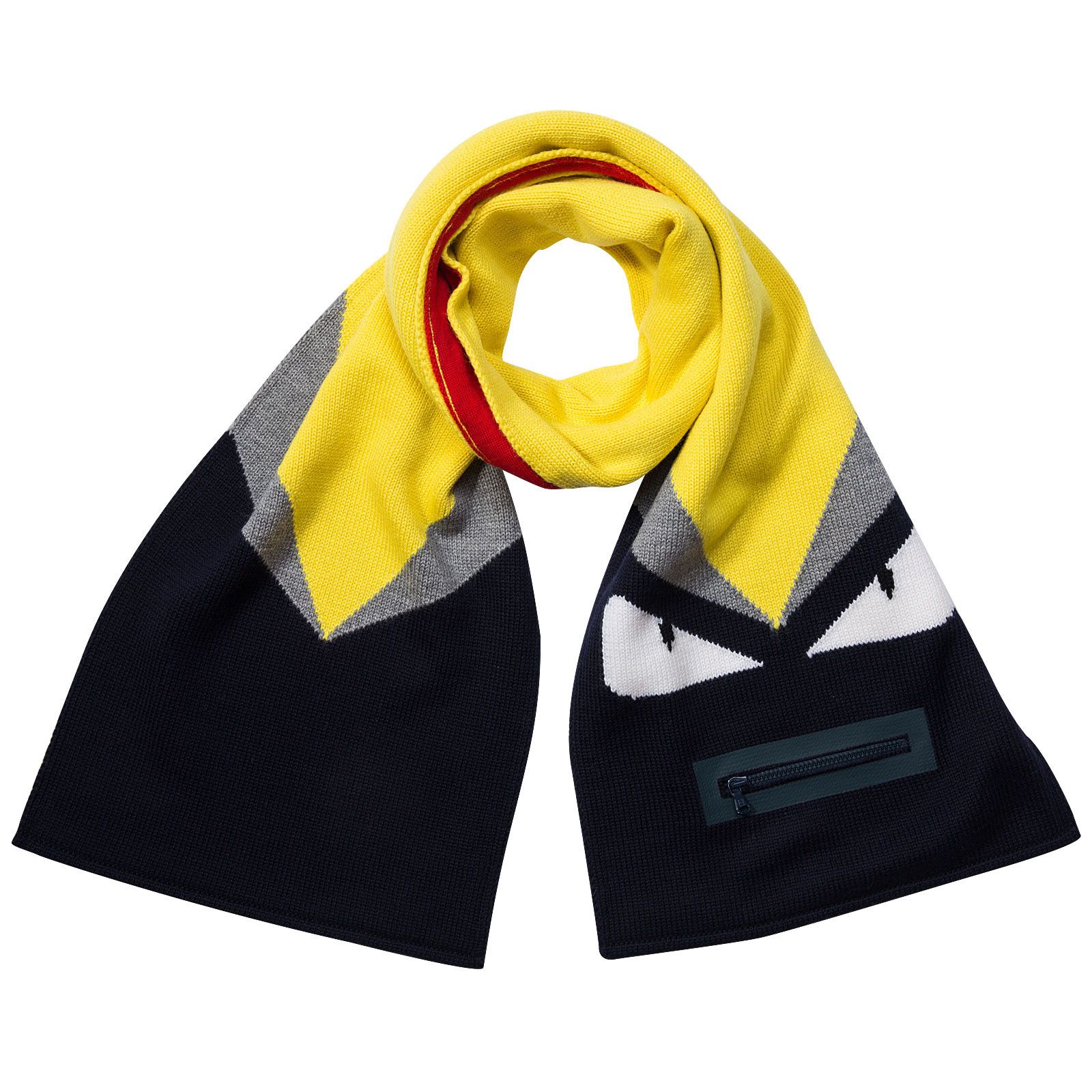 Boys Multicolors Knitted Wool Monster Scarf - CÉMAROSE | Children's Fashion Store - 1