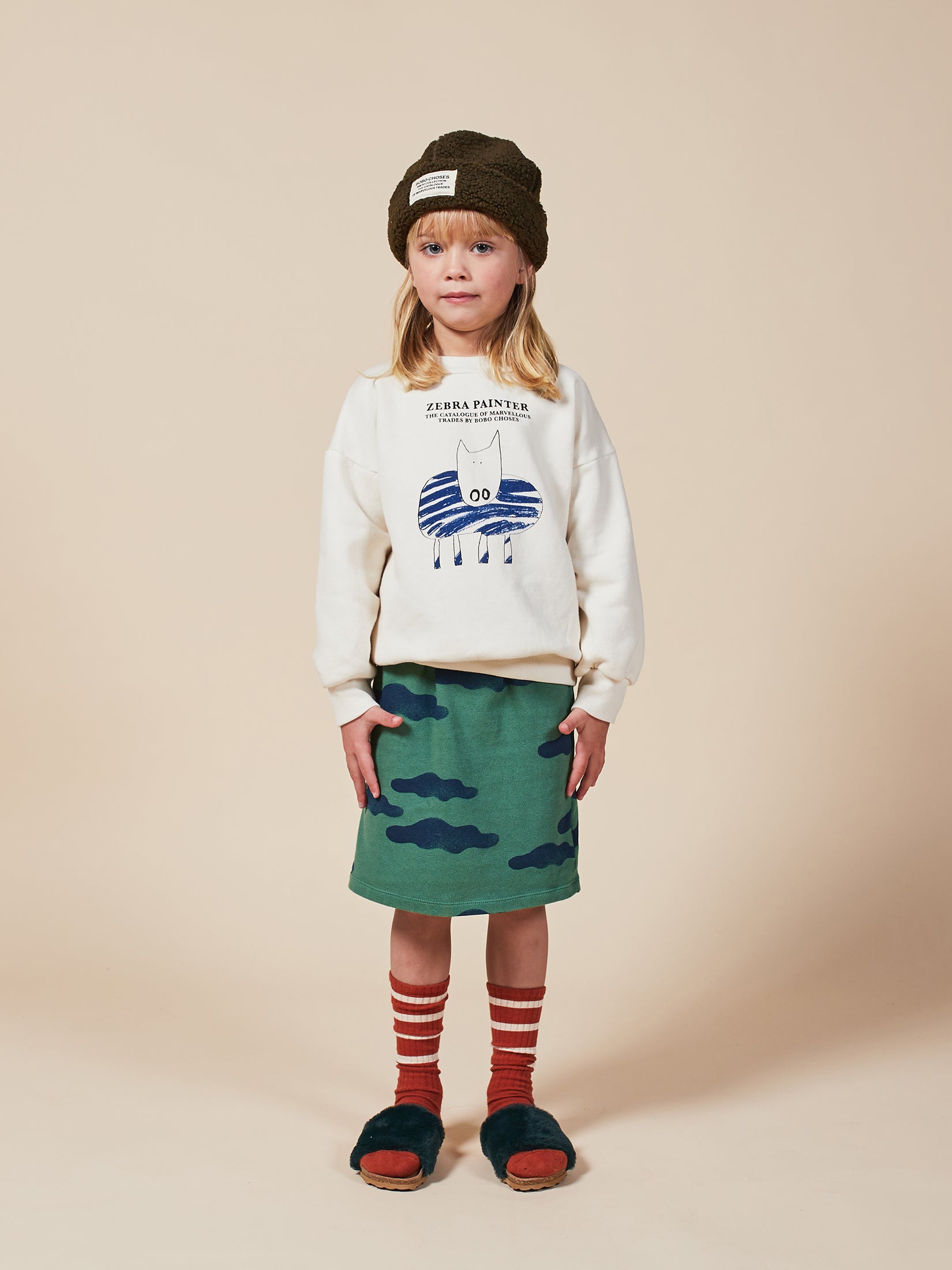 Boys & Girls Caramel Cofe Stripe Long Socks