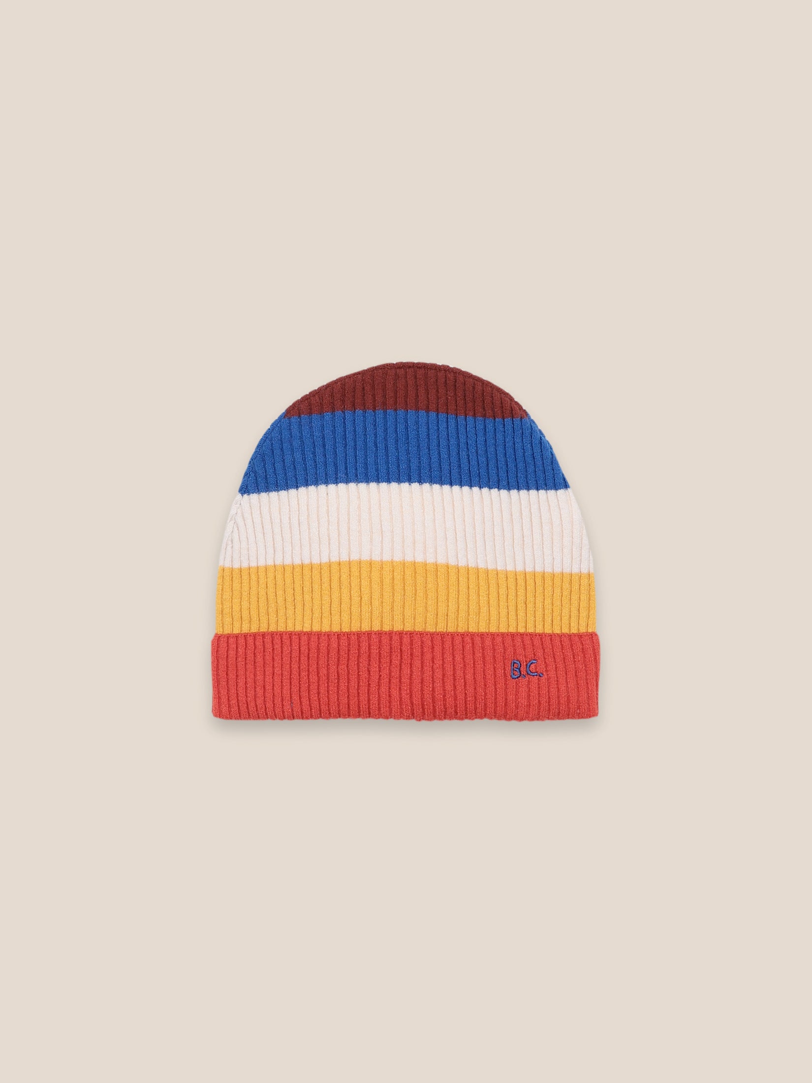 Boys & Girls Electric Blue Multicolor Stripes Beanie