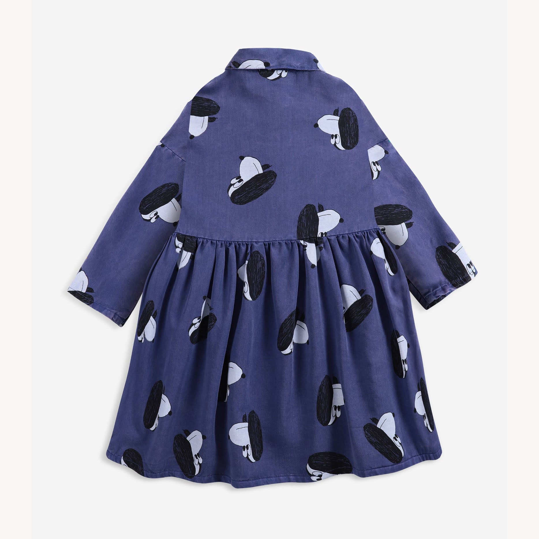 Girls Blue Printed Dress