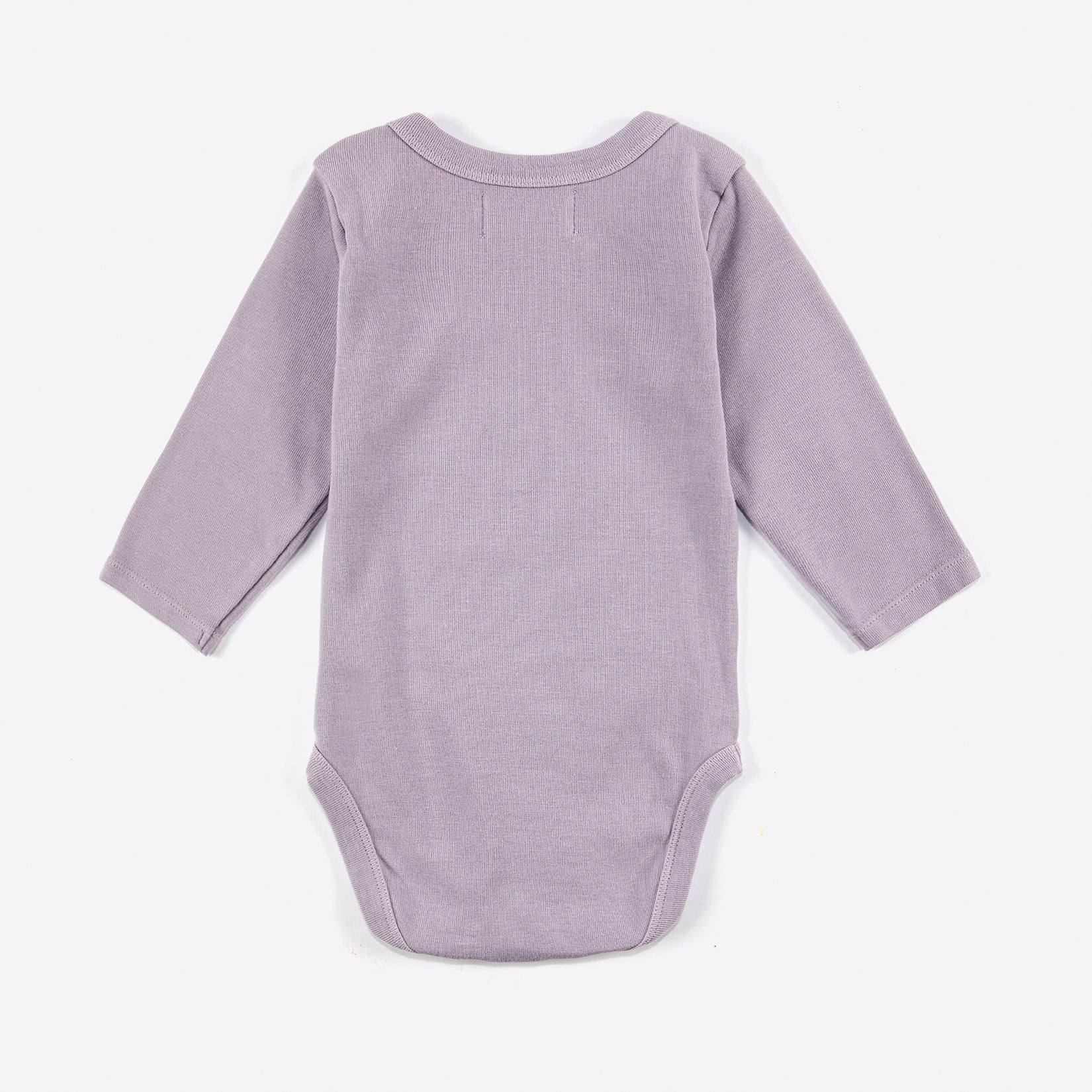 Baby Boys & Girls Lavender Printed Cotton Babysuit