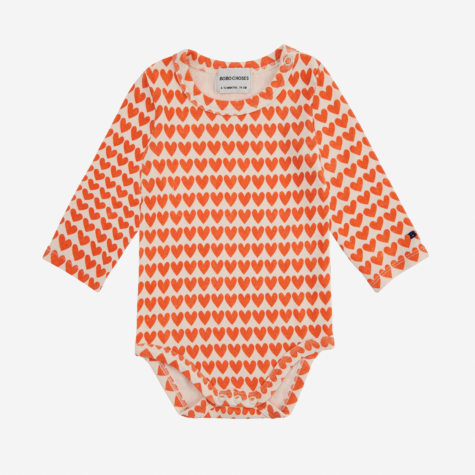 Baby Boys & Girls Red Heart Cotton Babysuit