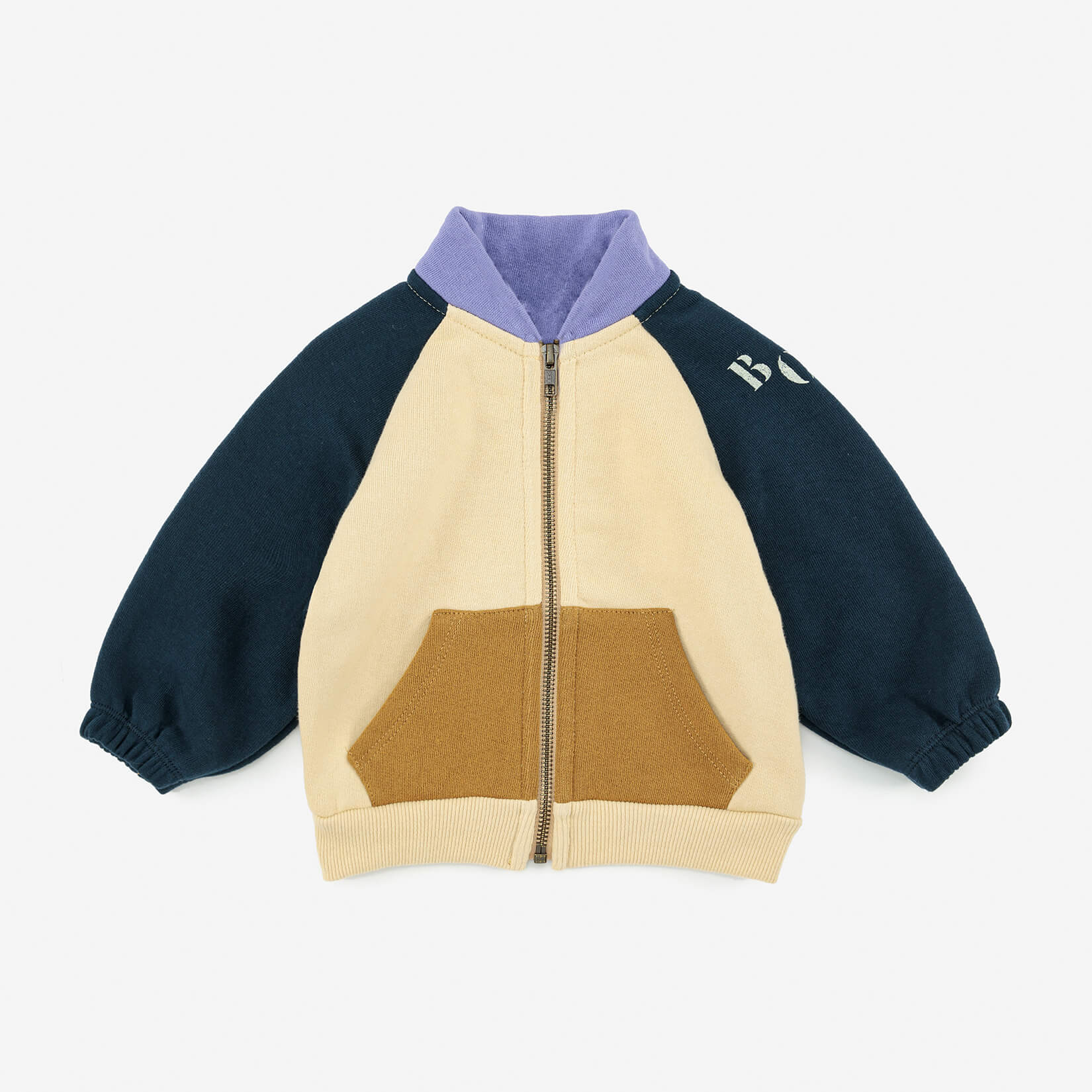 Baby Boys & Girls Beige Zip-Up Top