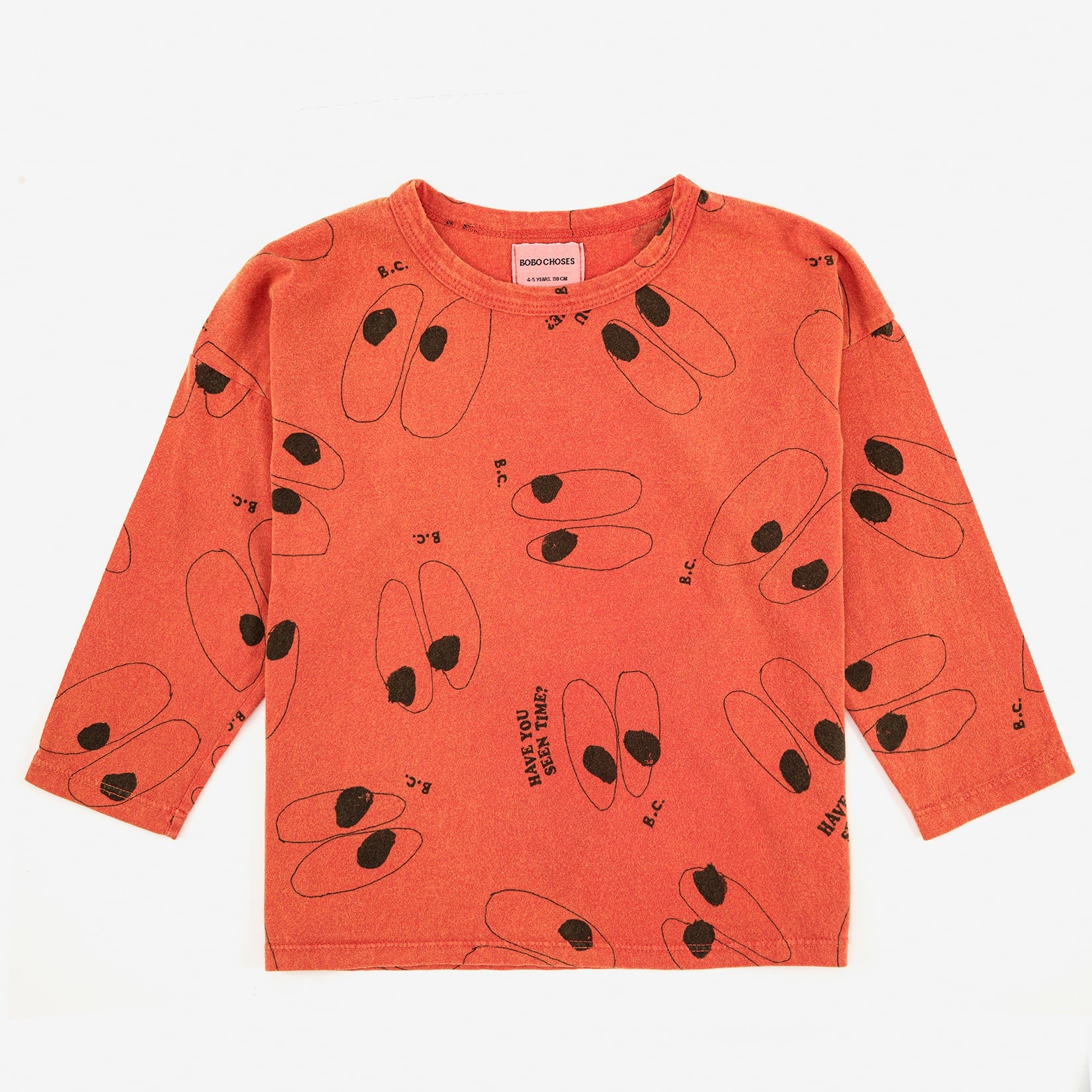 Boys & Girls Orange Printed Cotton T-Shirt