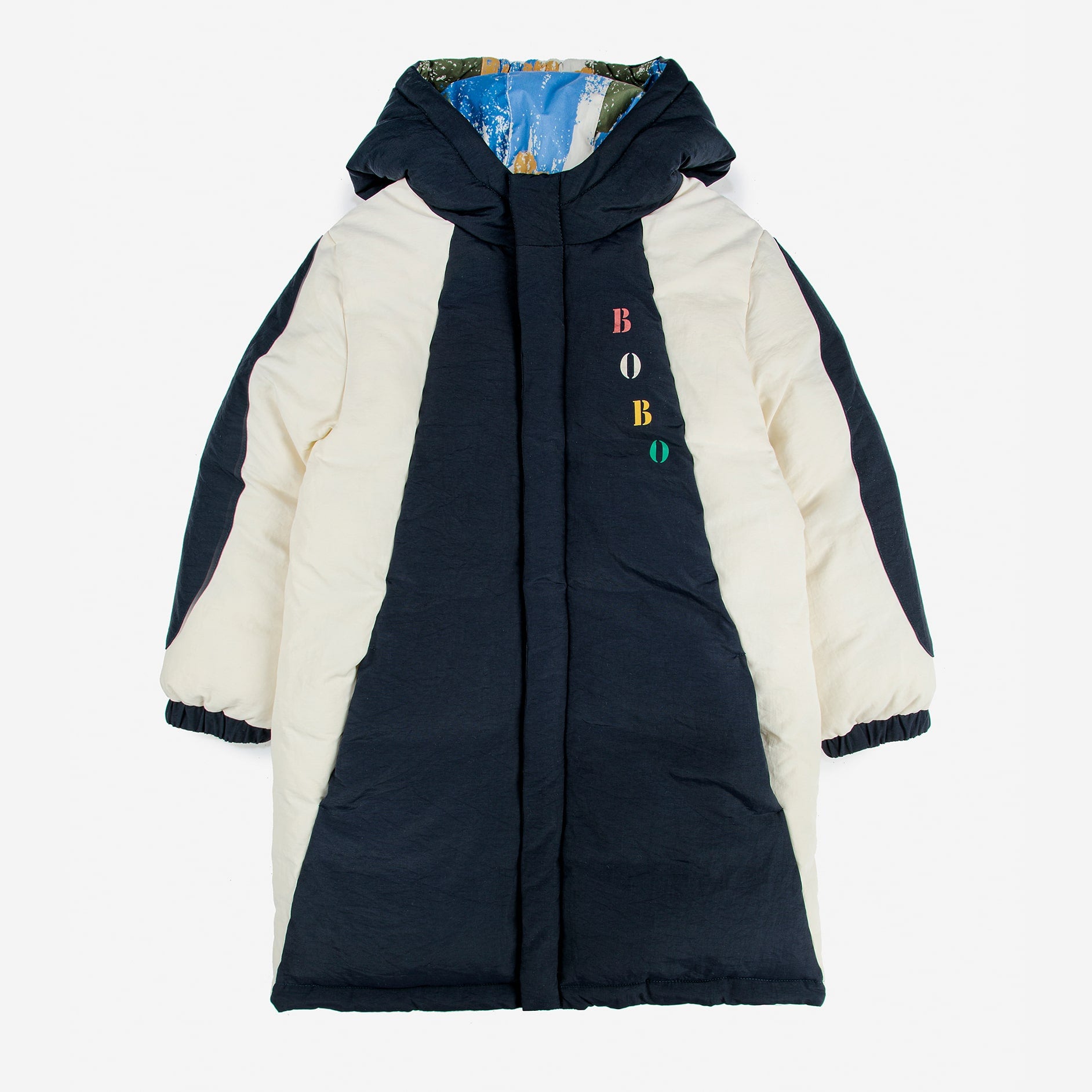 Boys Navy Reversible Padded Coat