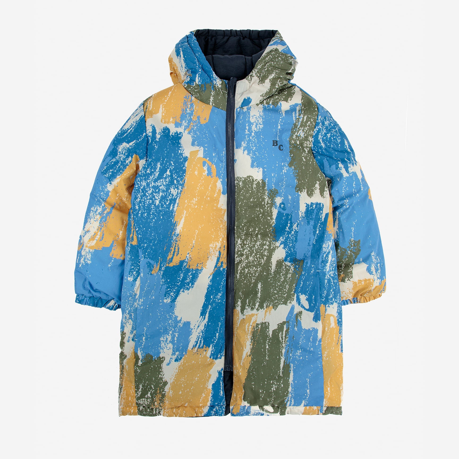 Boys Navy Reversible Padded Coat