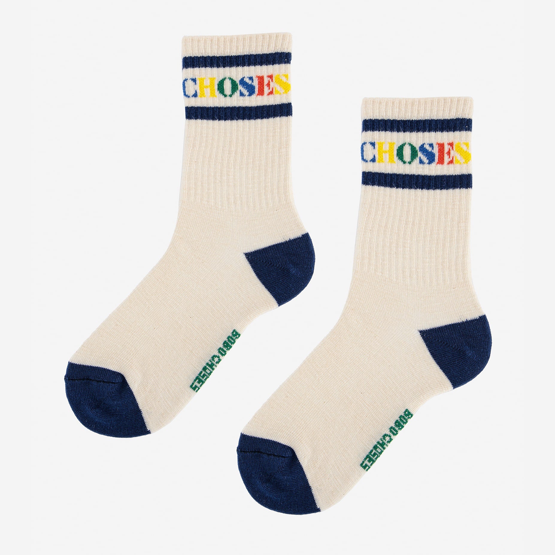 Boys & Girls White Logo Cotton Socks
