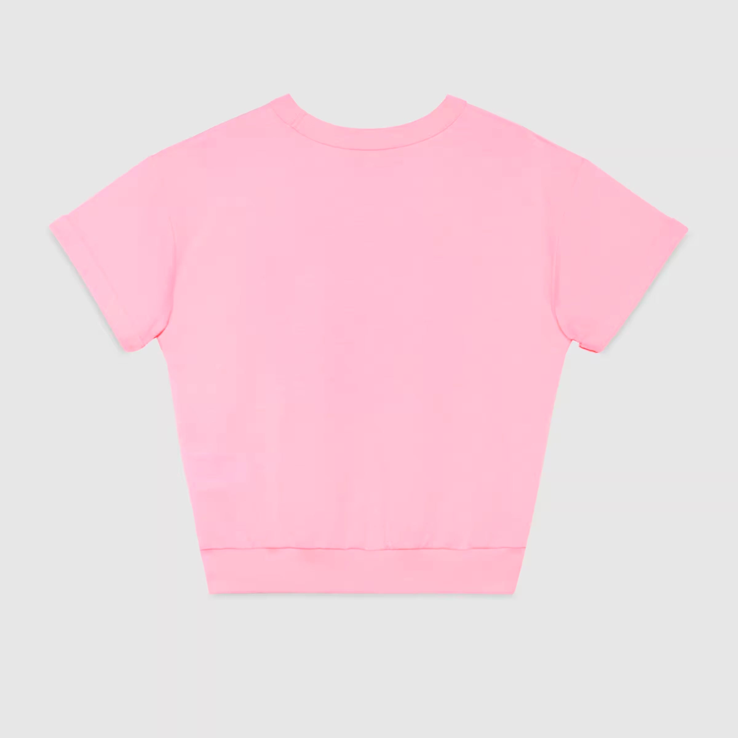 Girls Pink Logo Cotton T-Shirt