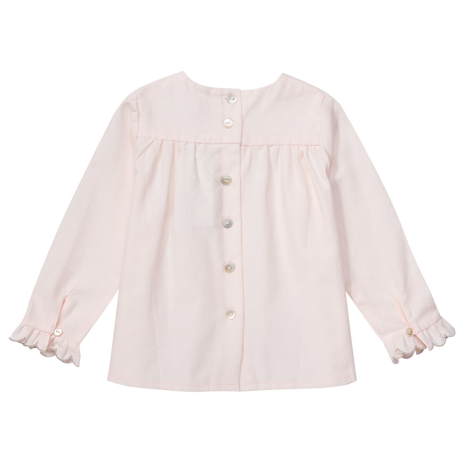 Baby Red Cotton 2 Pice Babygrow With Silver Trims - CÉMAROSE | Children's Fashion Store - 2