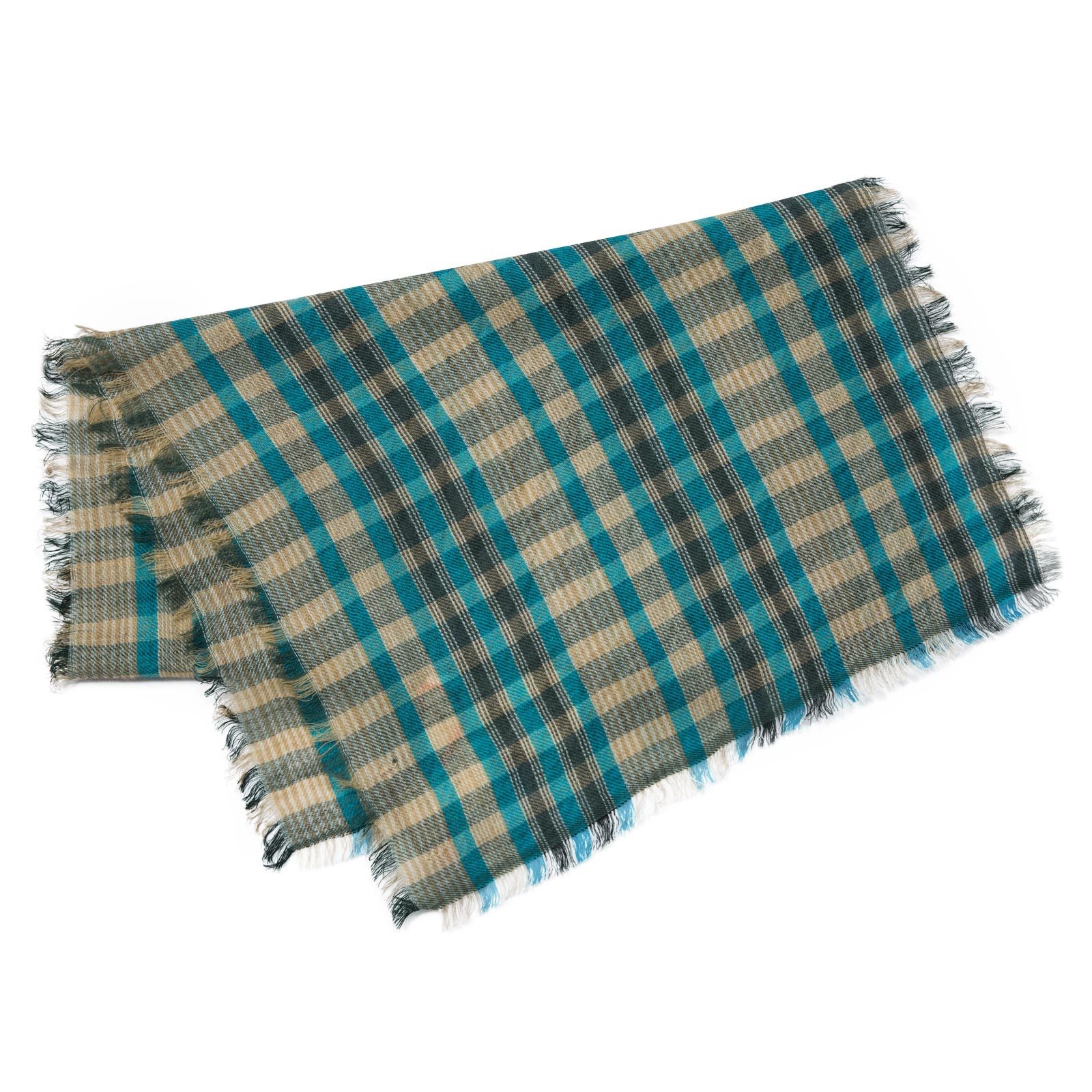 Baby Lime Green Check Wool Scarf - CÉMAROSE | Children's Fashion Store - 2
