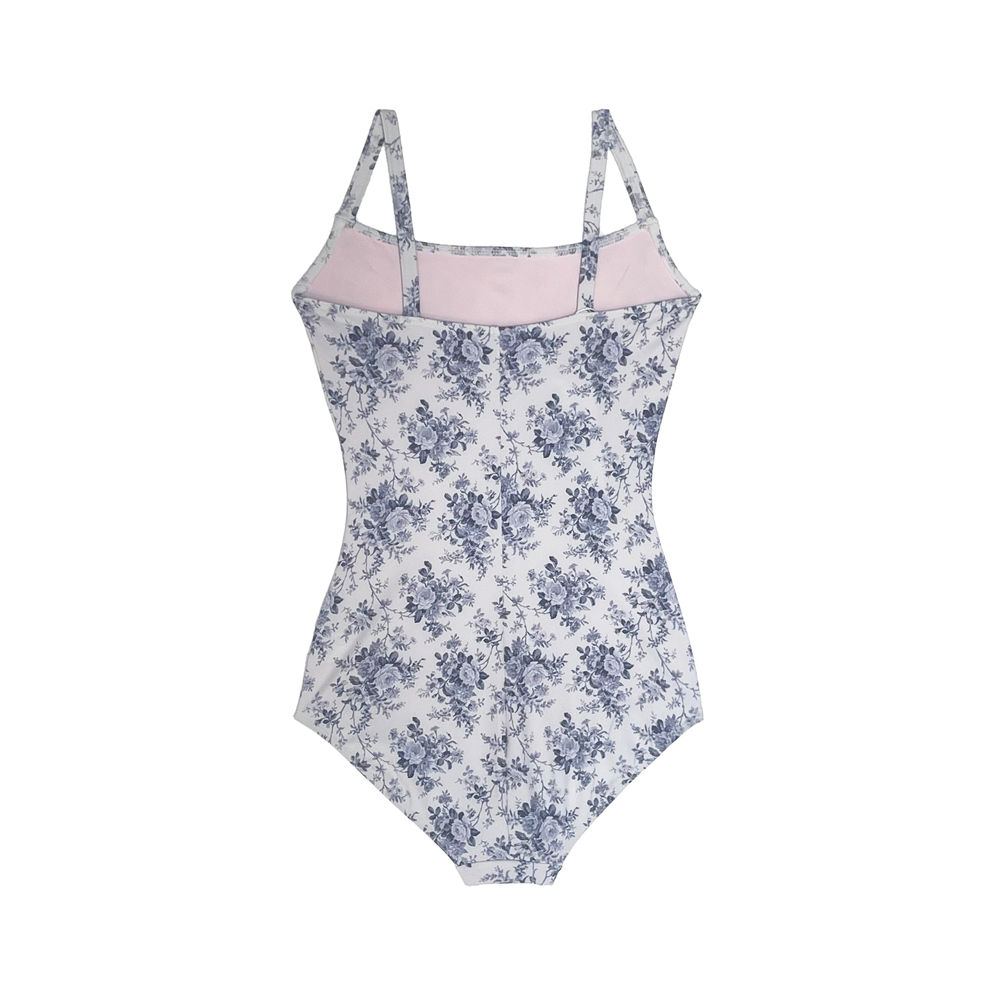 Girls Blue Floral Ballet Onesies