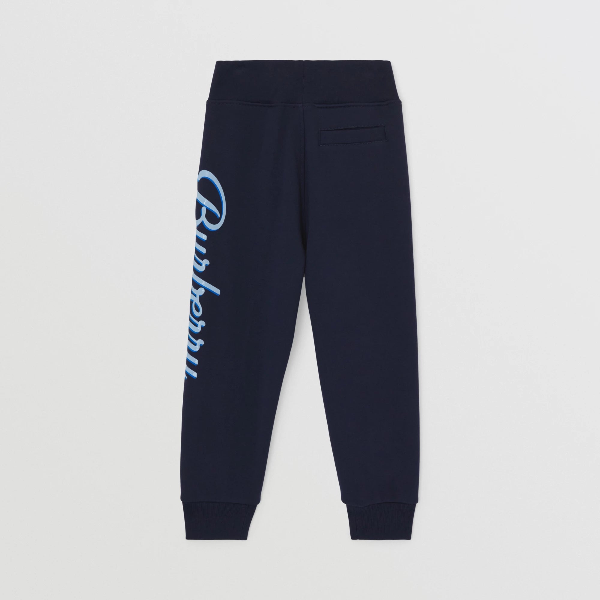 Boys & Girls Blue Logo Cotton Trousers