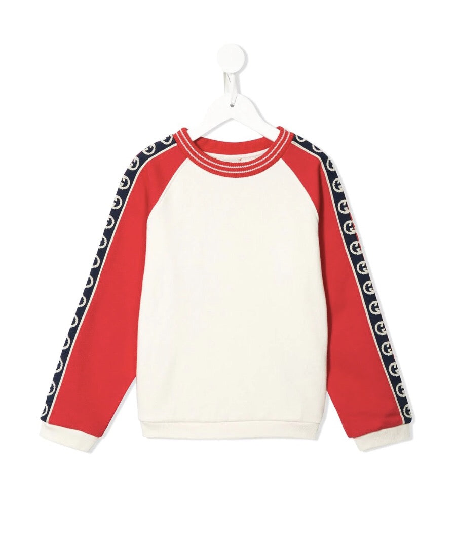 Boys & Girls Red GG Cotton Sweatshirt