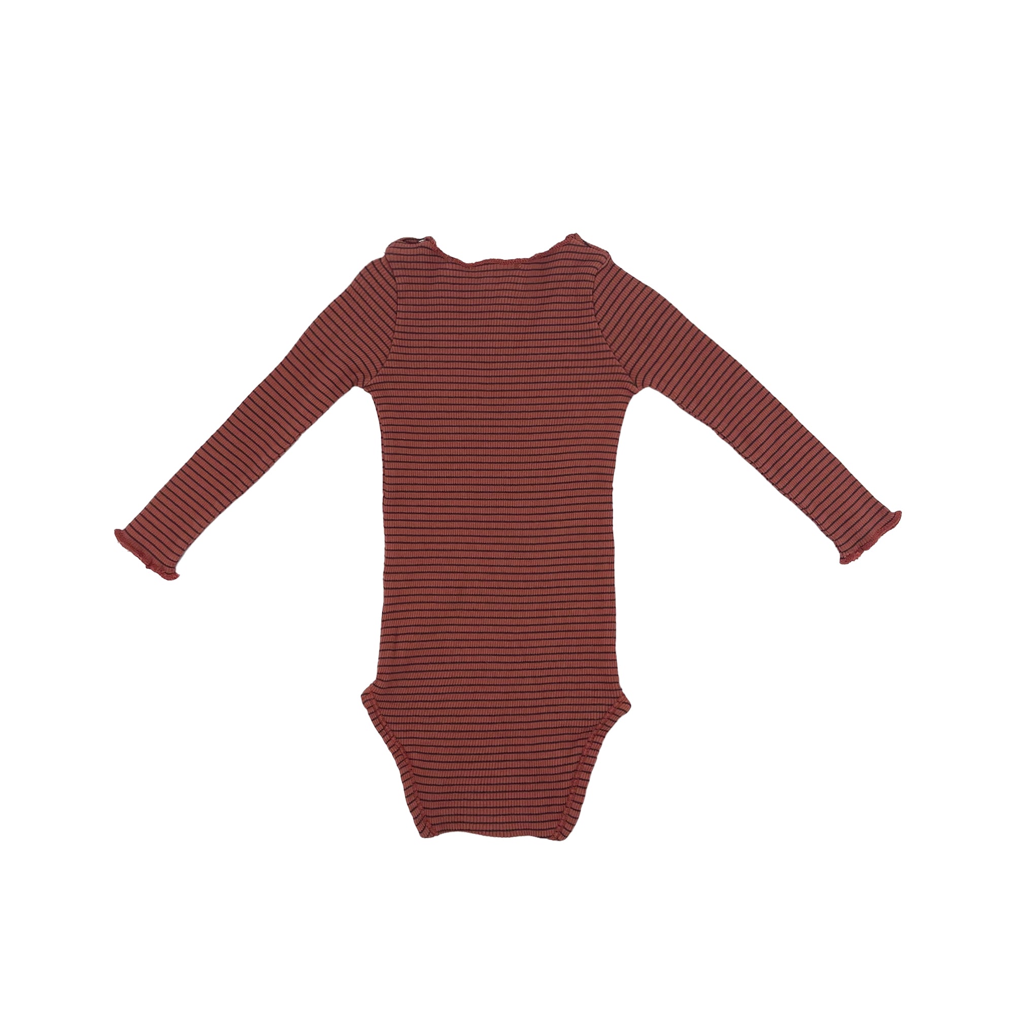 Baby Girls Red Stripes Cotton Babysuit