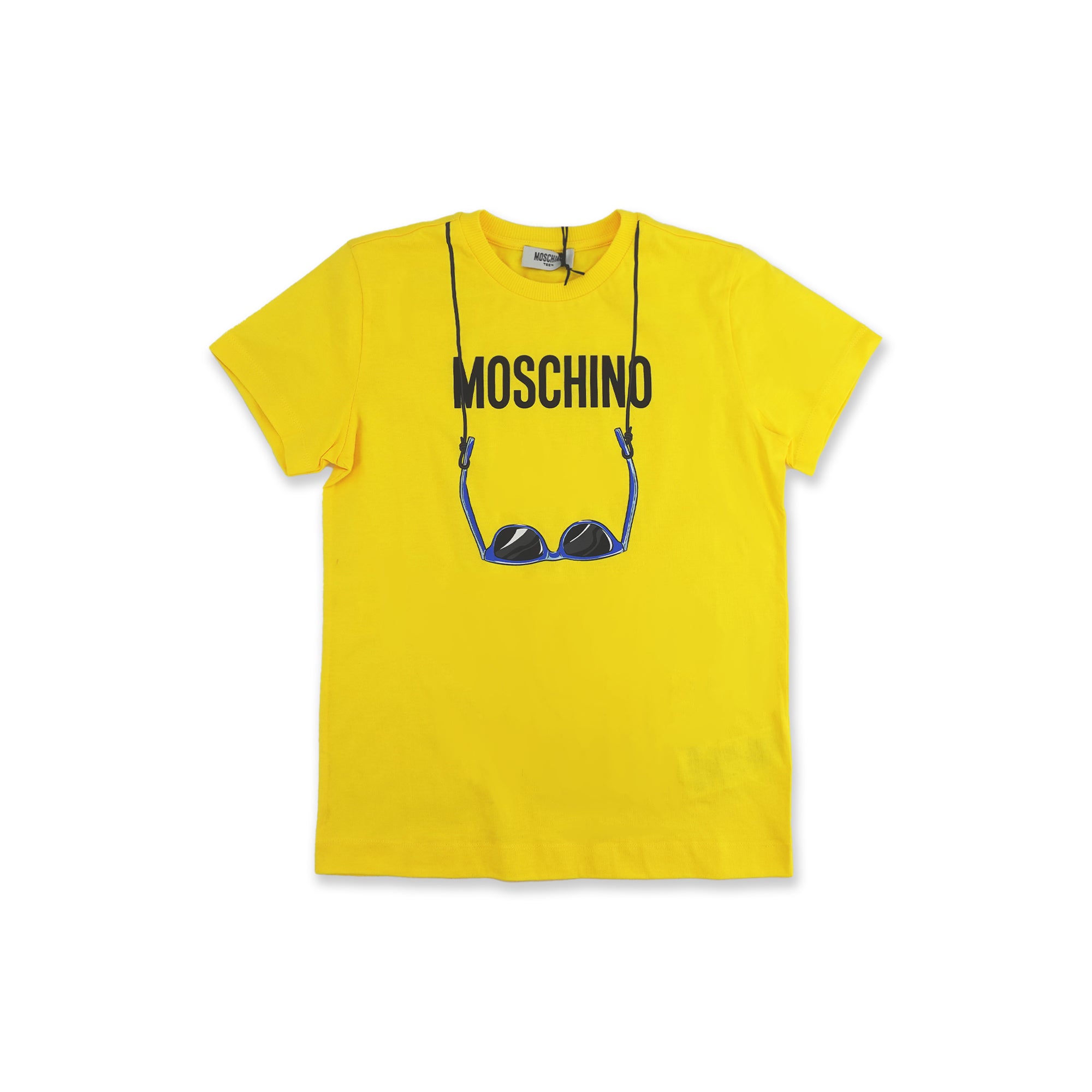 Boys & Girls Yellow Printed Cotton T-Shirt