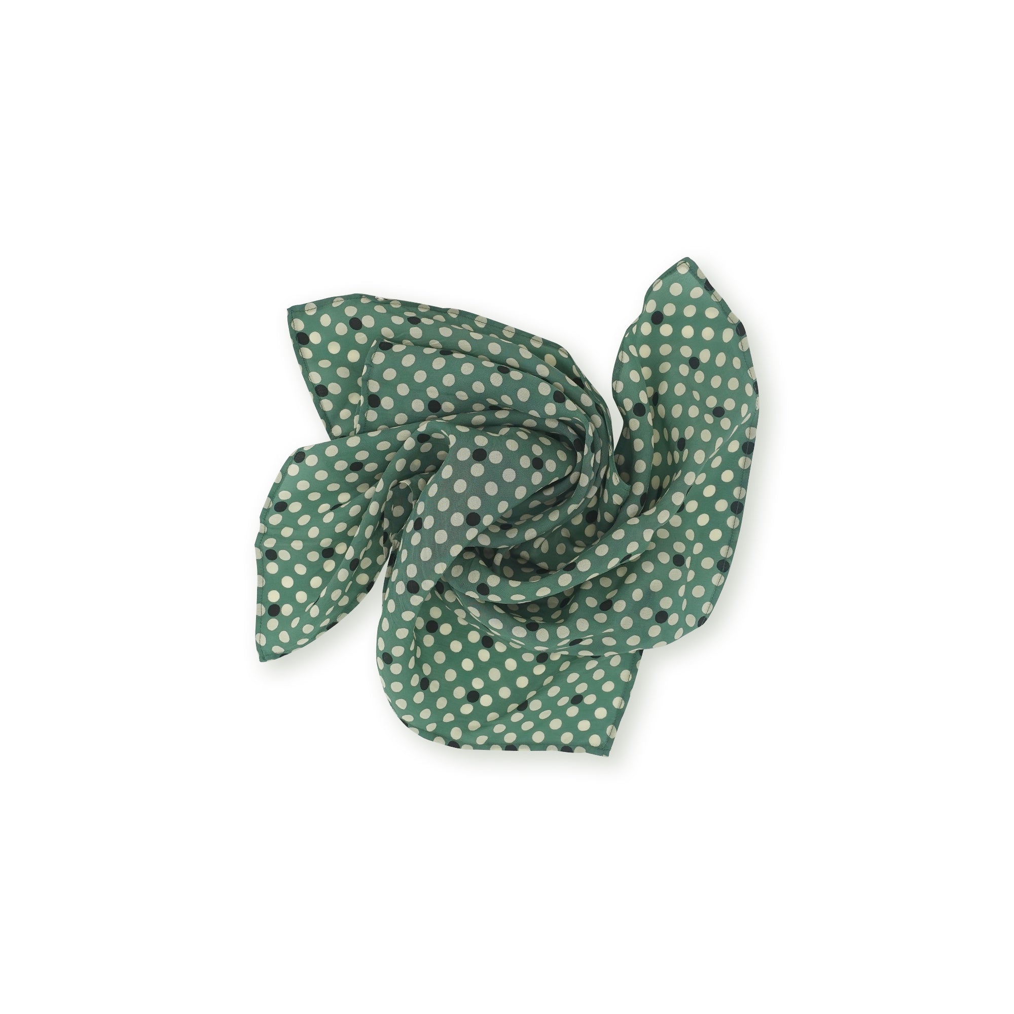 Girls Green Dots Scarf