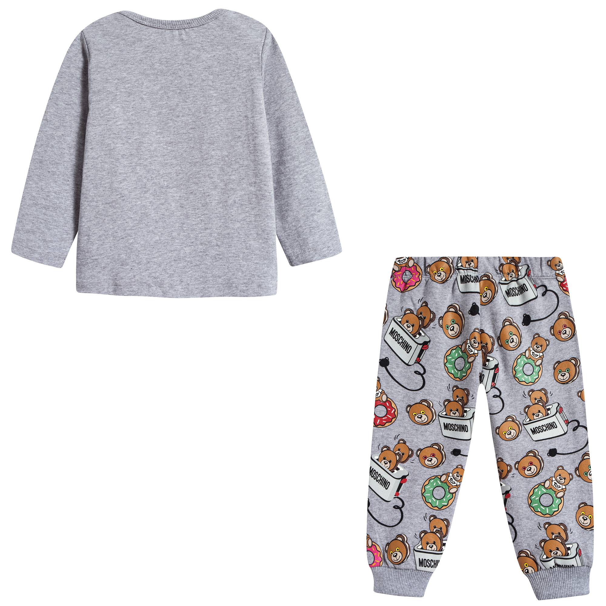 Boys & Girls Melange Grey Cotton Sets