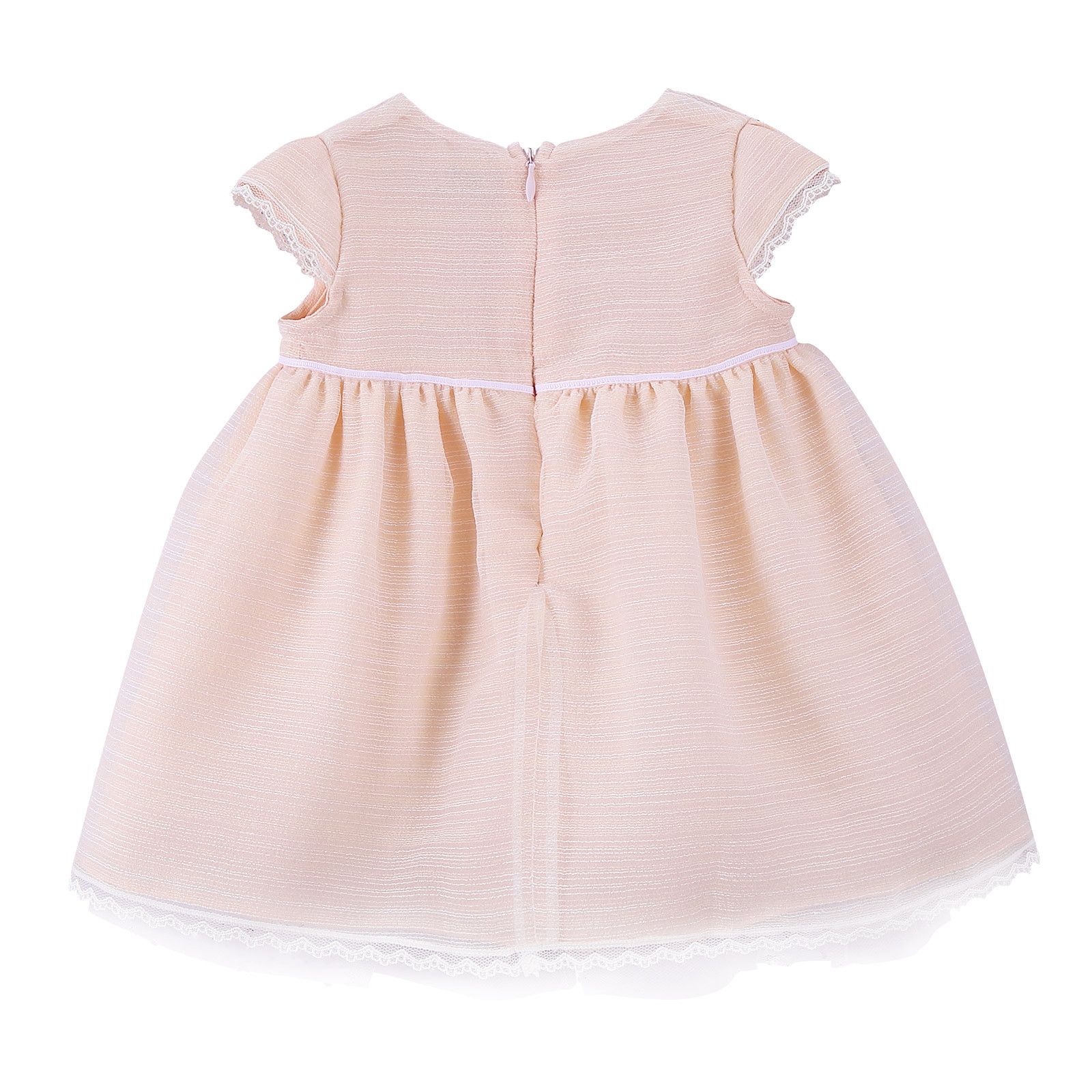 Baby Girls Light Pink Dress With Lace Hems - CÉMAROSE | Children's Fashion Store - 2