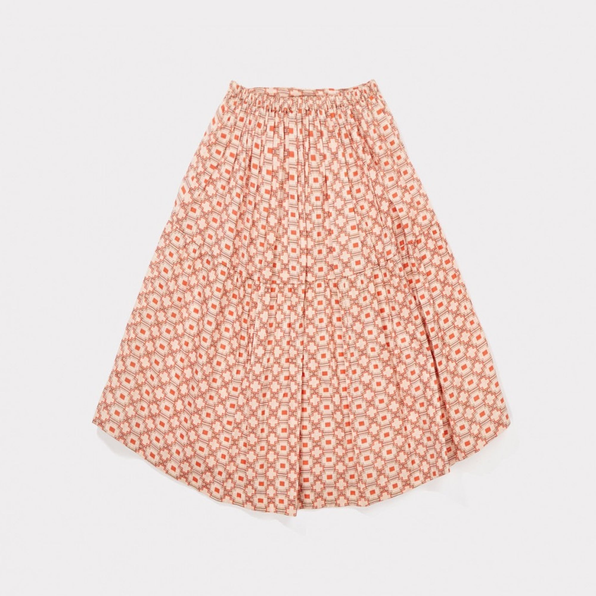 Girls Kaleido Red Cotton Woven Skirt