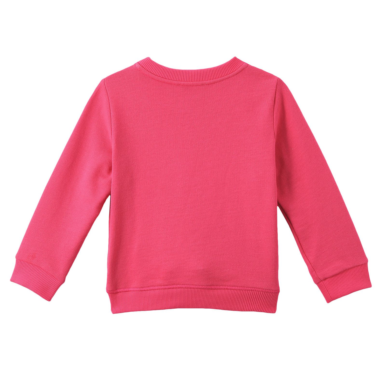 Girls Pink Fancy Printed Cotton Sweatshirt - CÉMAROSE | Children's Fashion Store - 2