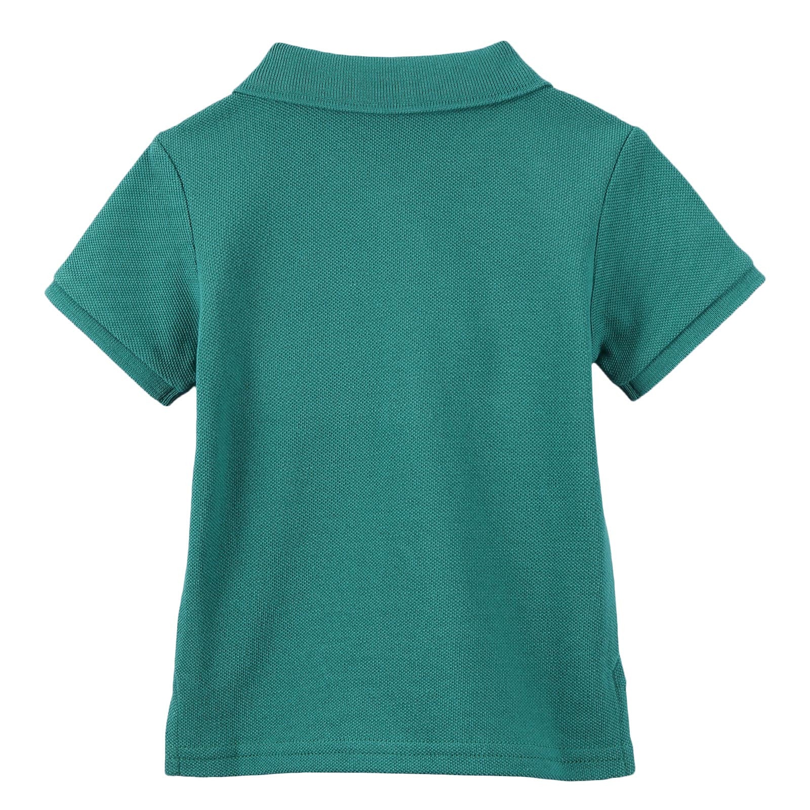 Baby Boys Storm Green Cotton Polo Shirt With Embroidered Logo - CÉMAROSE | Children's Fashion Store - 2