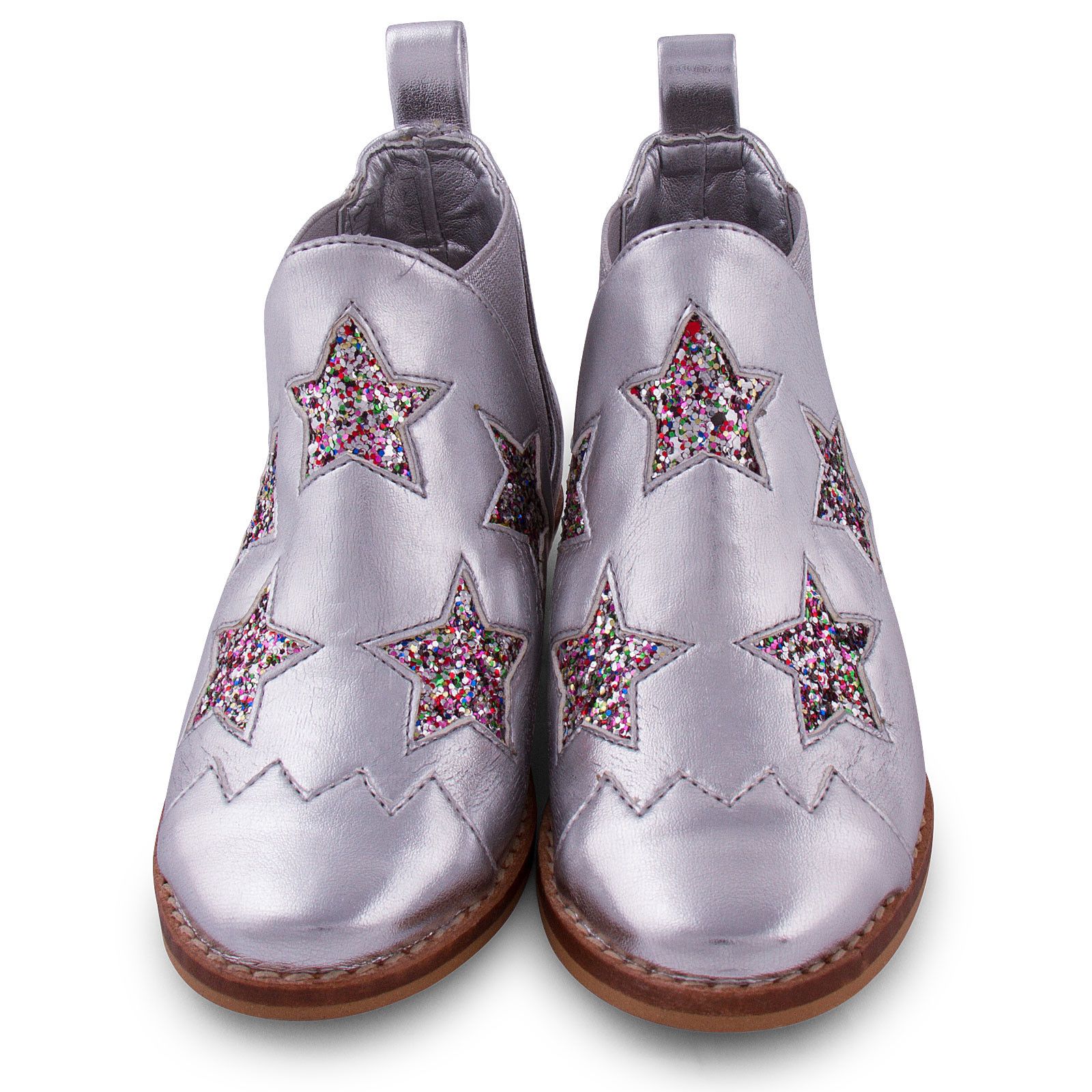 Lily Girls Grey Boots With Silver Shimmer Star - CÉMAROSE | Children's Fashion Store - 2