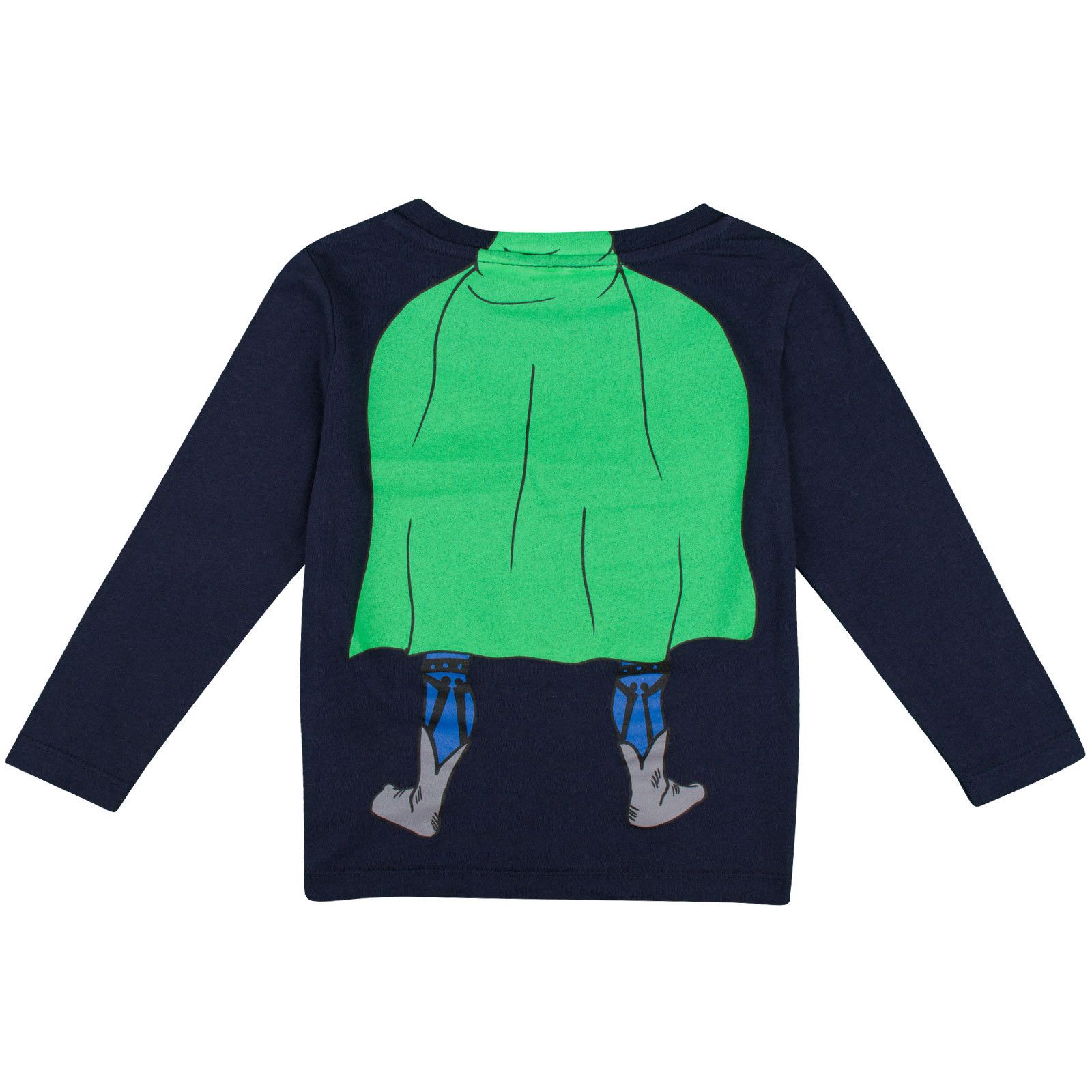 Barley Boys Navy Blue & Green Super Stella Heroes Printed Cotton T-Shirt - CÉMAROSE | Children's Fashion Store - 2