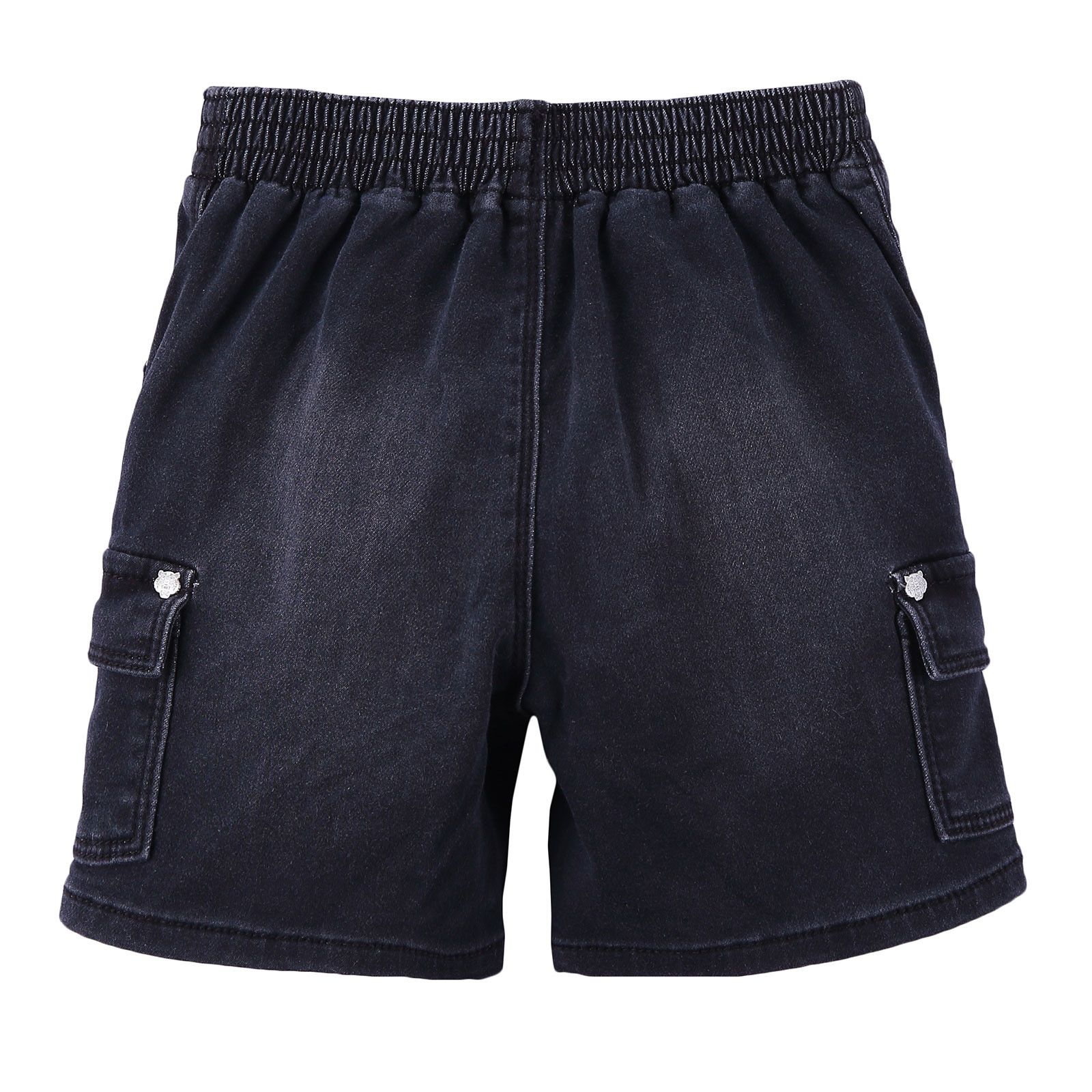 Boys Black Denim Effect Fleece Short - CÉMAROSE | Children's Fashion Store - 2