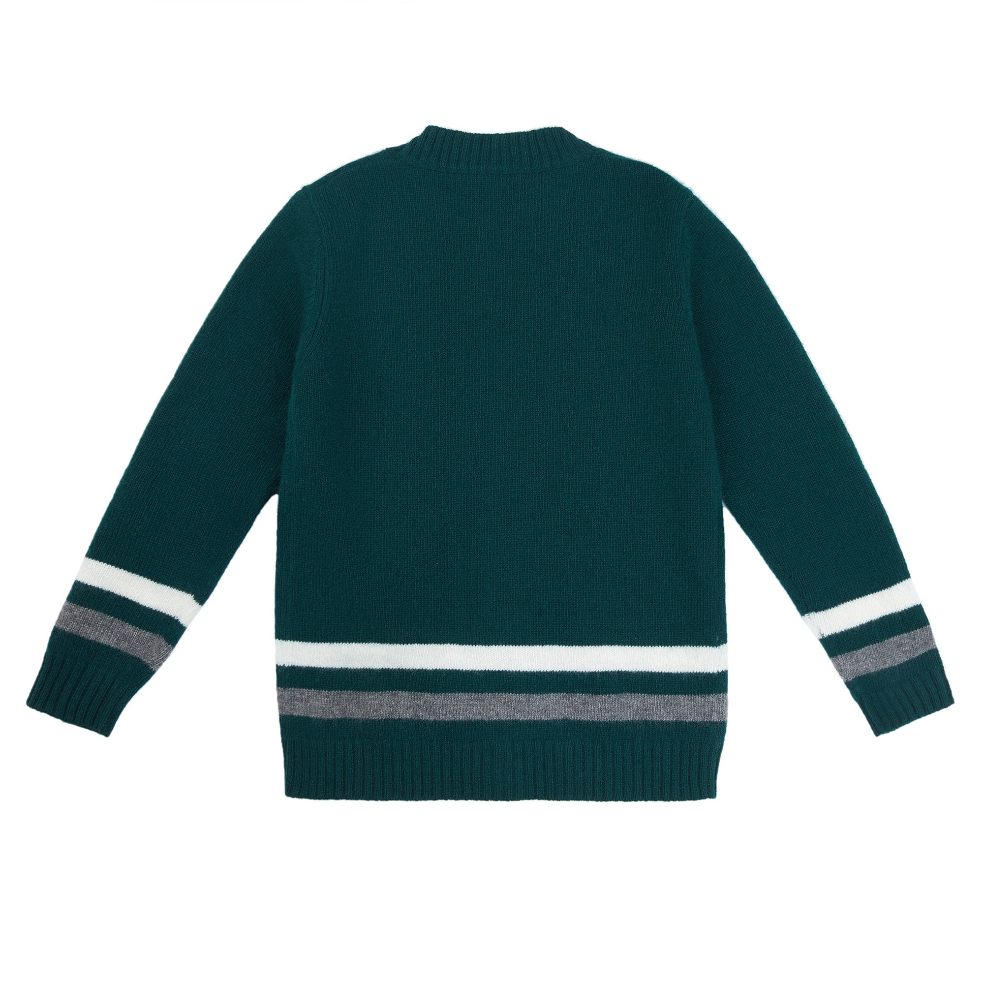 Boys Green Wool Cardigan