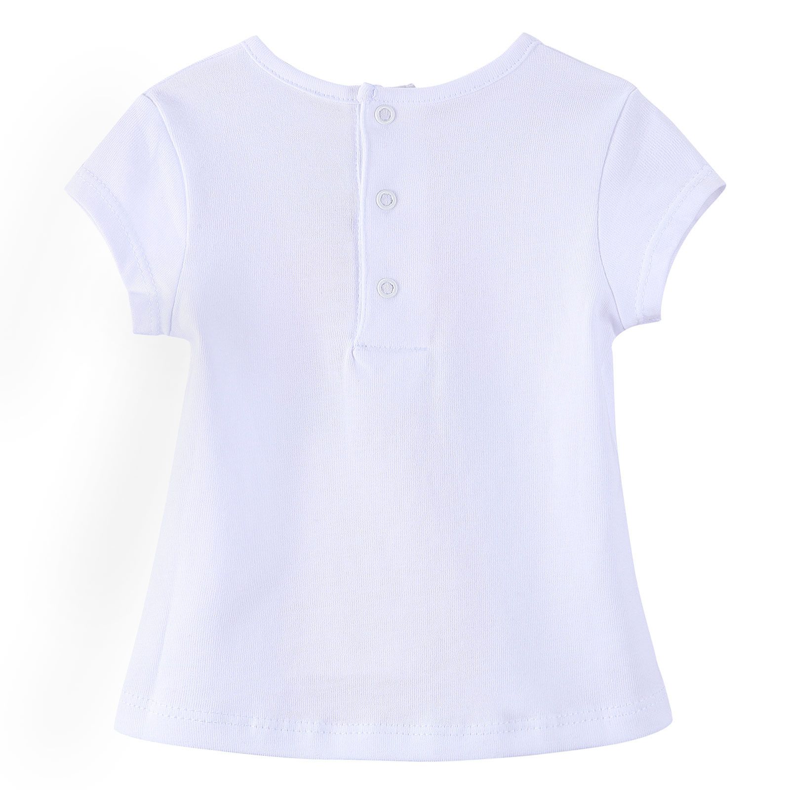 Baby Girls White Cotton Animal Printed T-Shirt - CÉMAROSE | Children's Fashion Store - 2