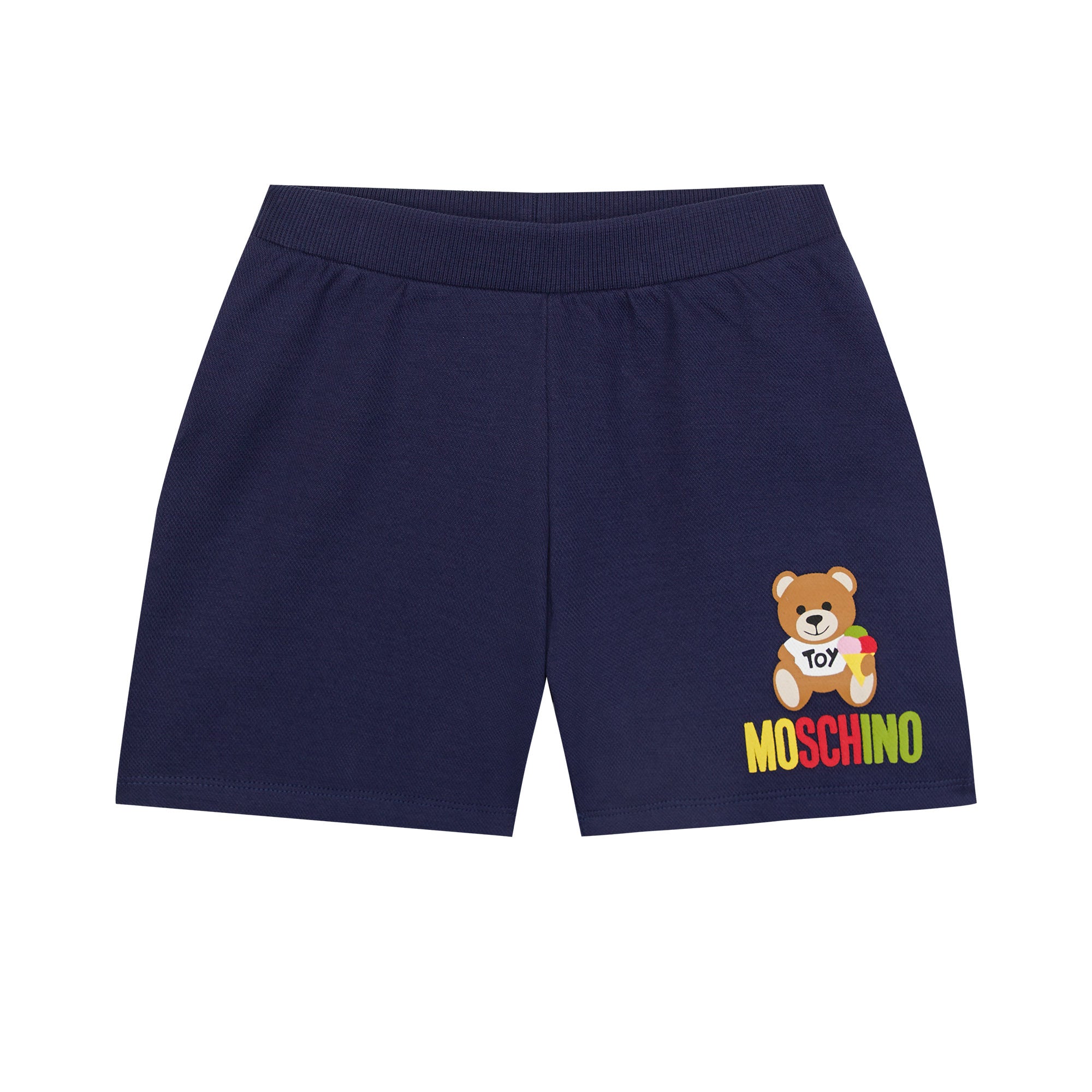 Baby Boys & Girls Navy Logo Cotton Shorts