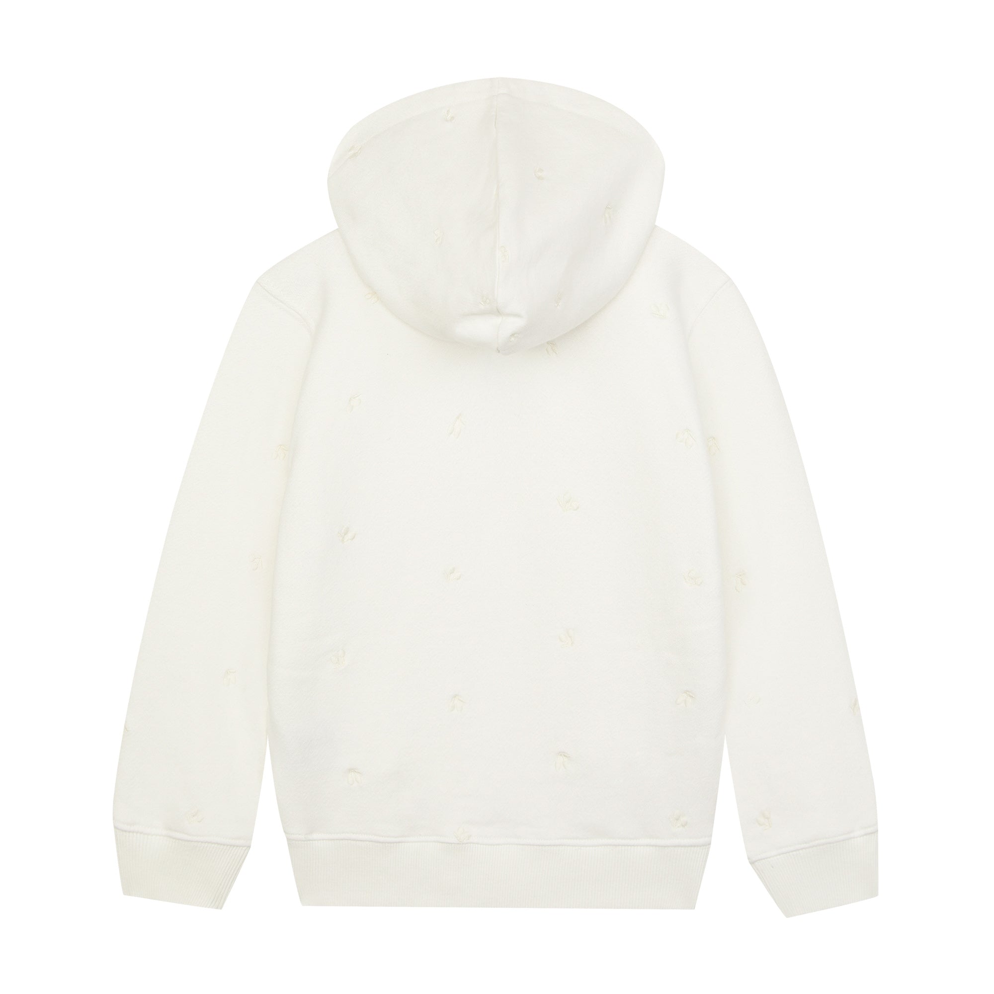 Girls White Zip-Up Top
