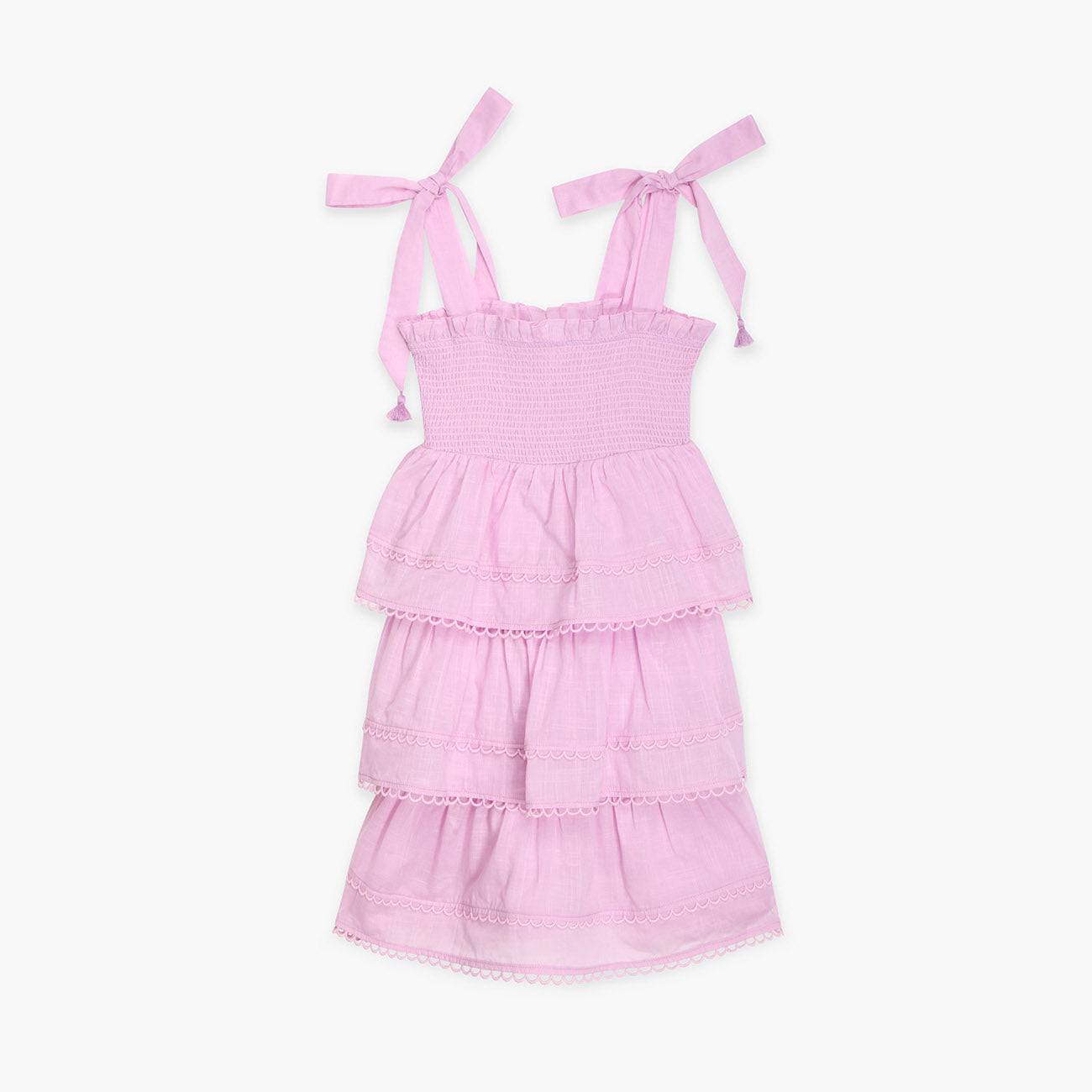 Girls Lilac Cotton Dress