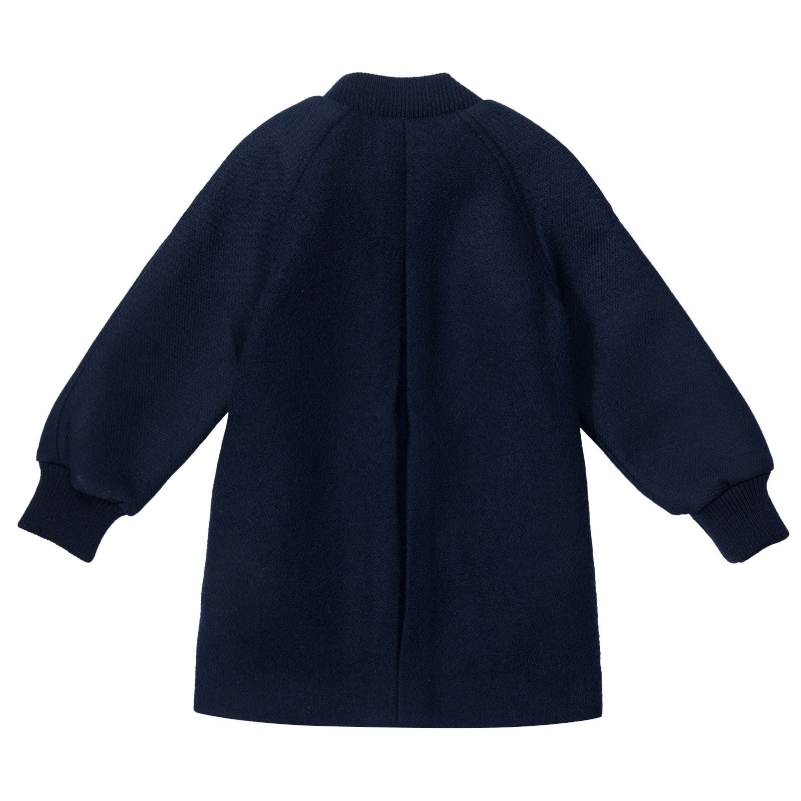 Renae Girls Navy Blue Wool Coat With Two Zip Pocket - CÉMAROSE | Children's Fashion Store - 2