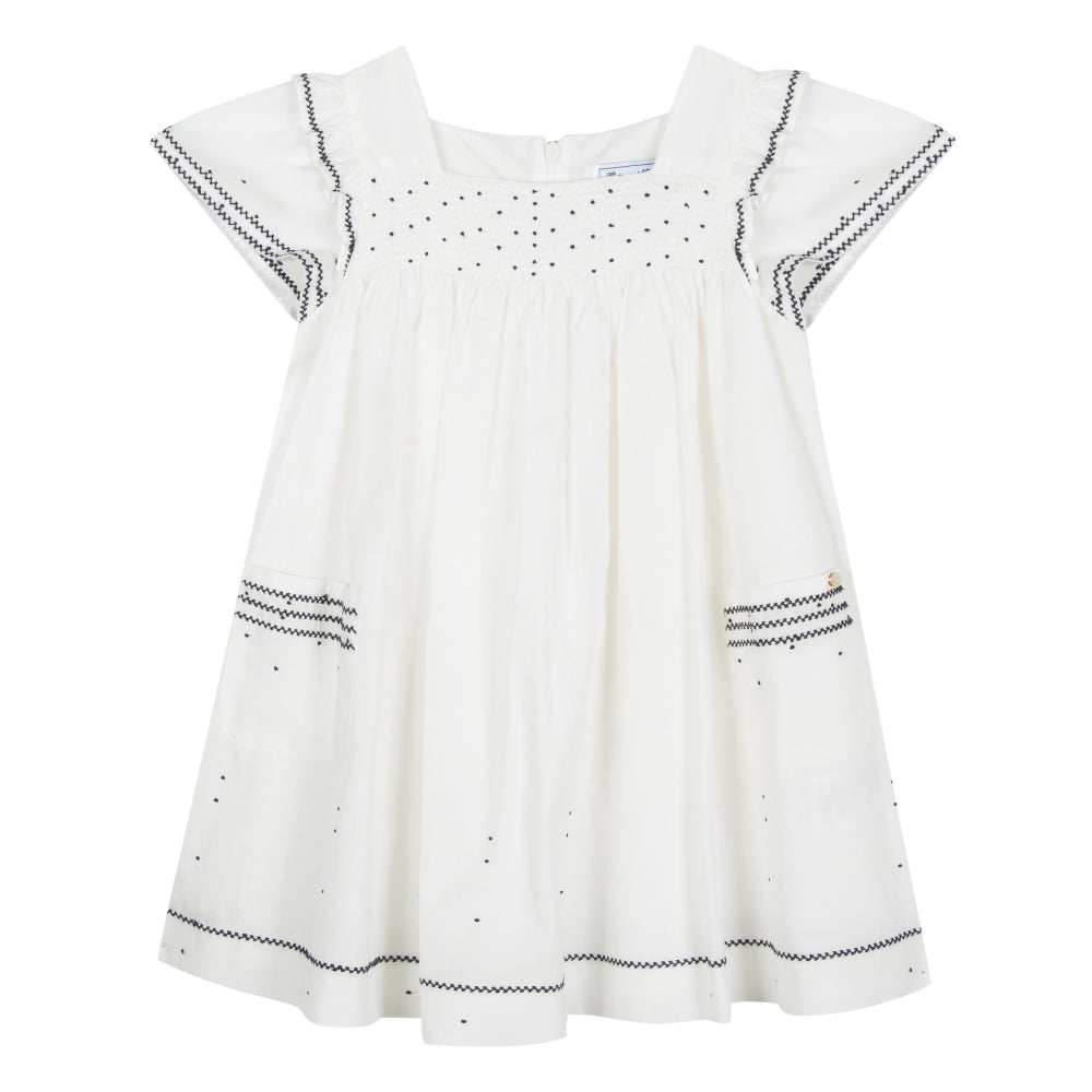 Girls White Cotton Dresses