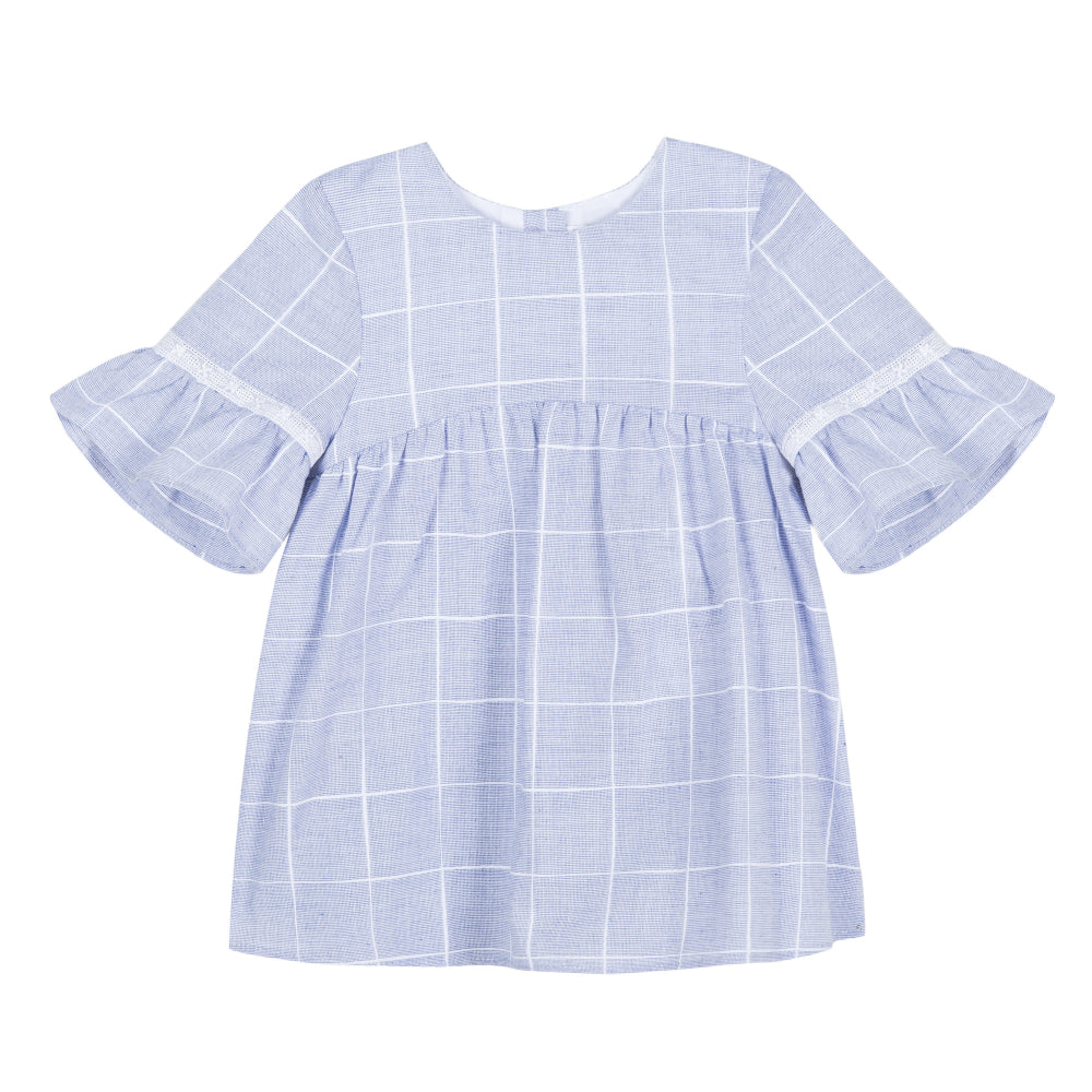 Girls Blue Riviera Cotton Dress