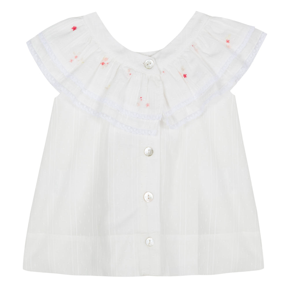 Baby Girls White Cotton Dress