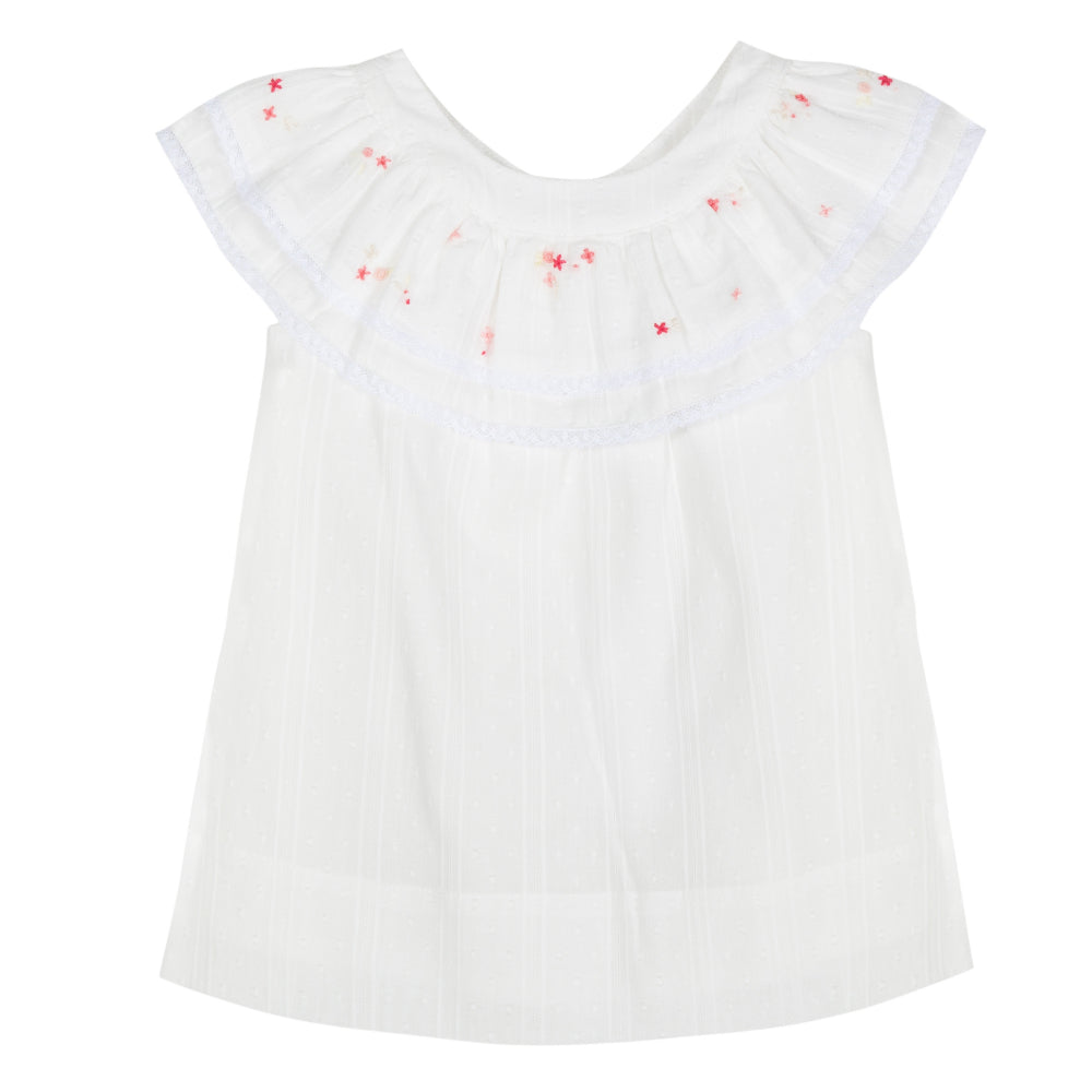Baby Girls White Cotton Dress